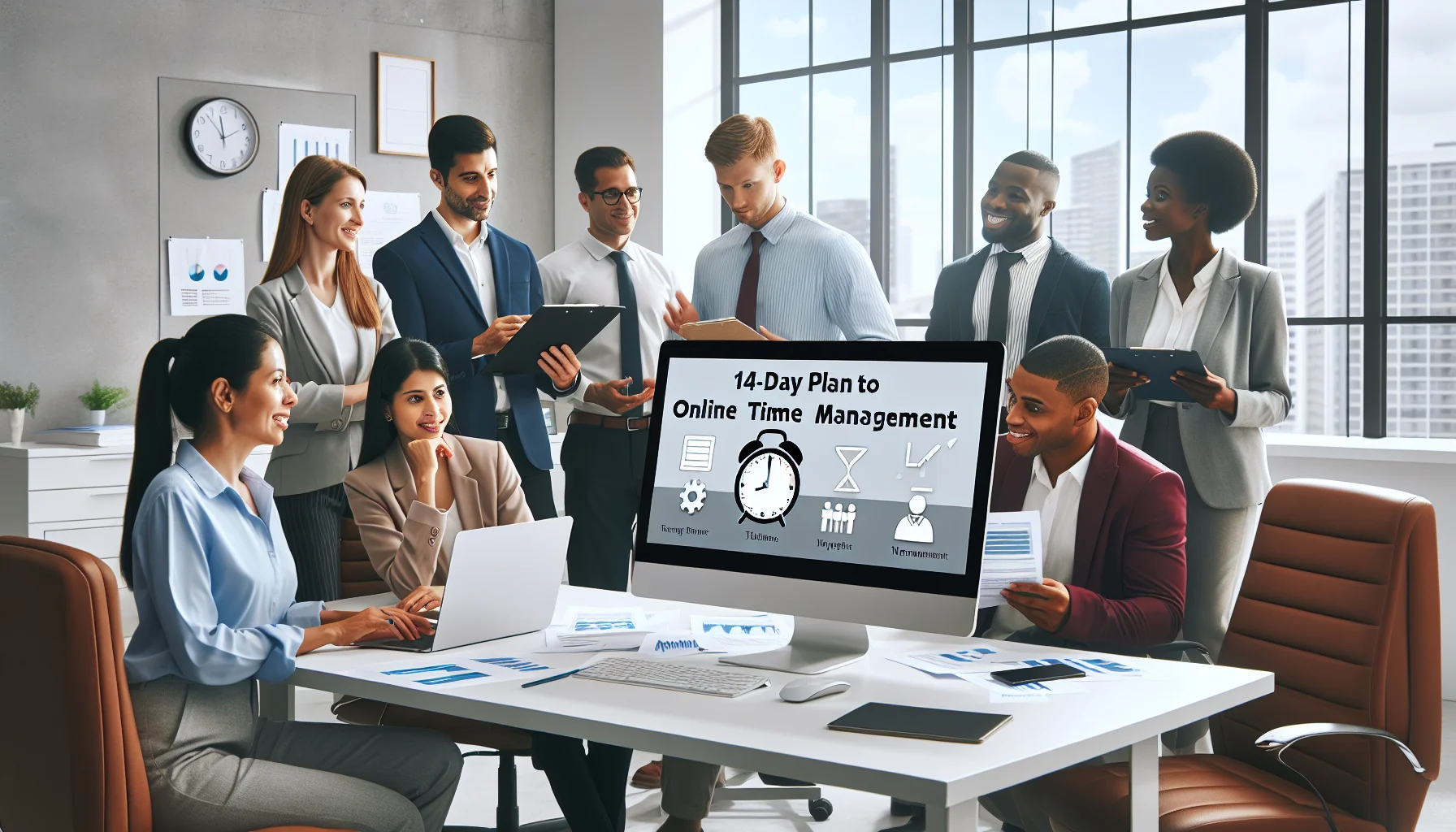 Person planning calendar to build time management habits