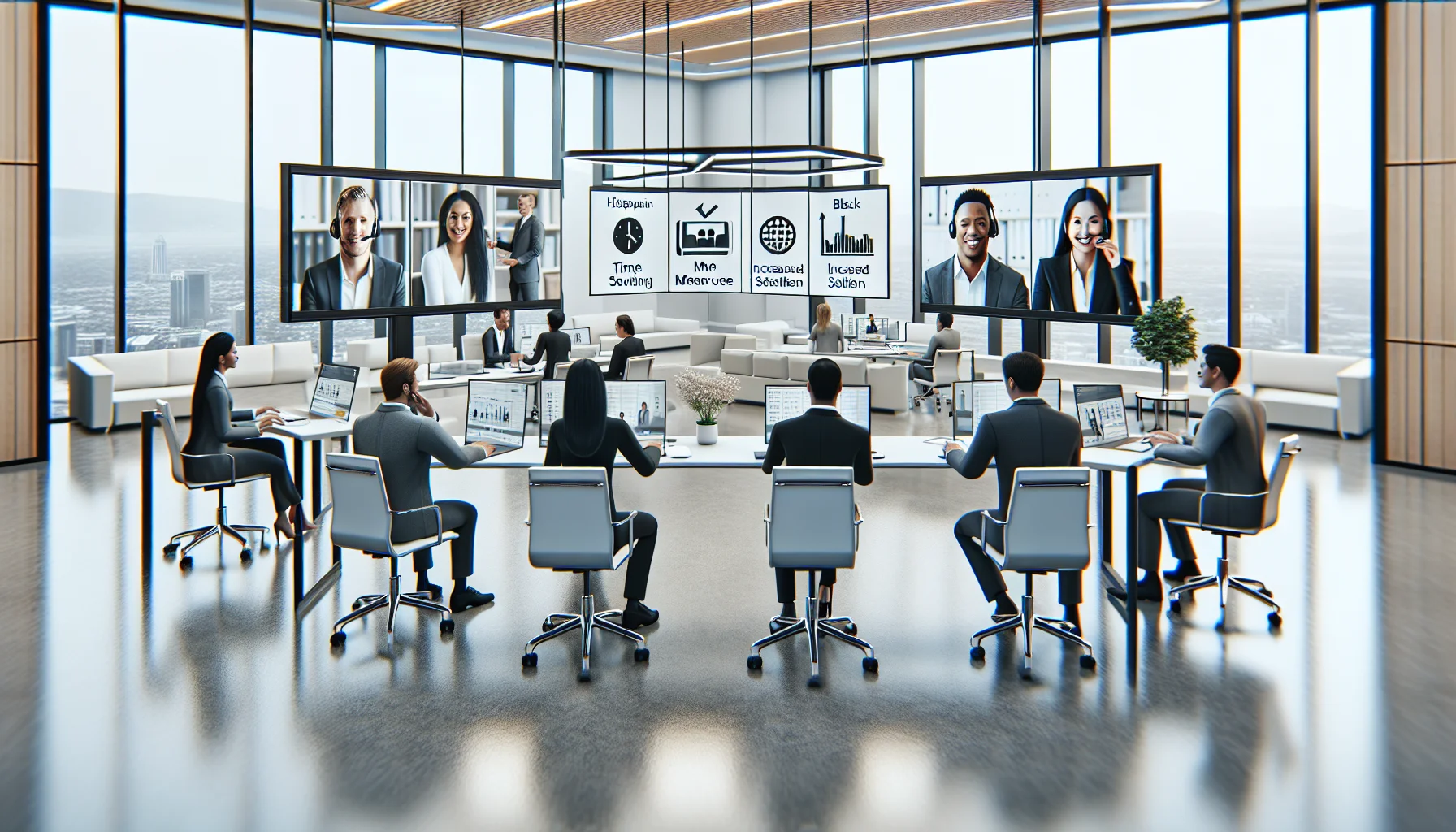 Group learning session on leadership skills online and hybrid models