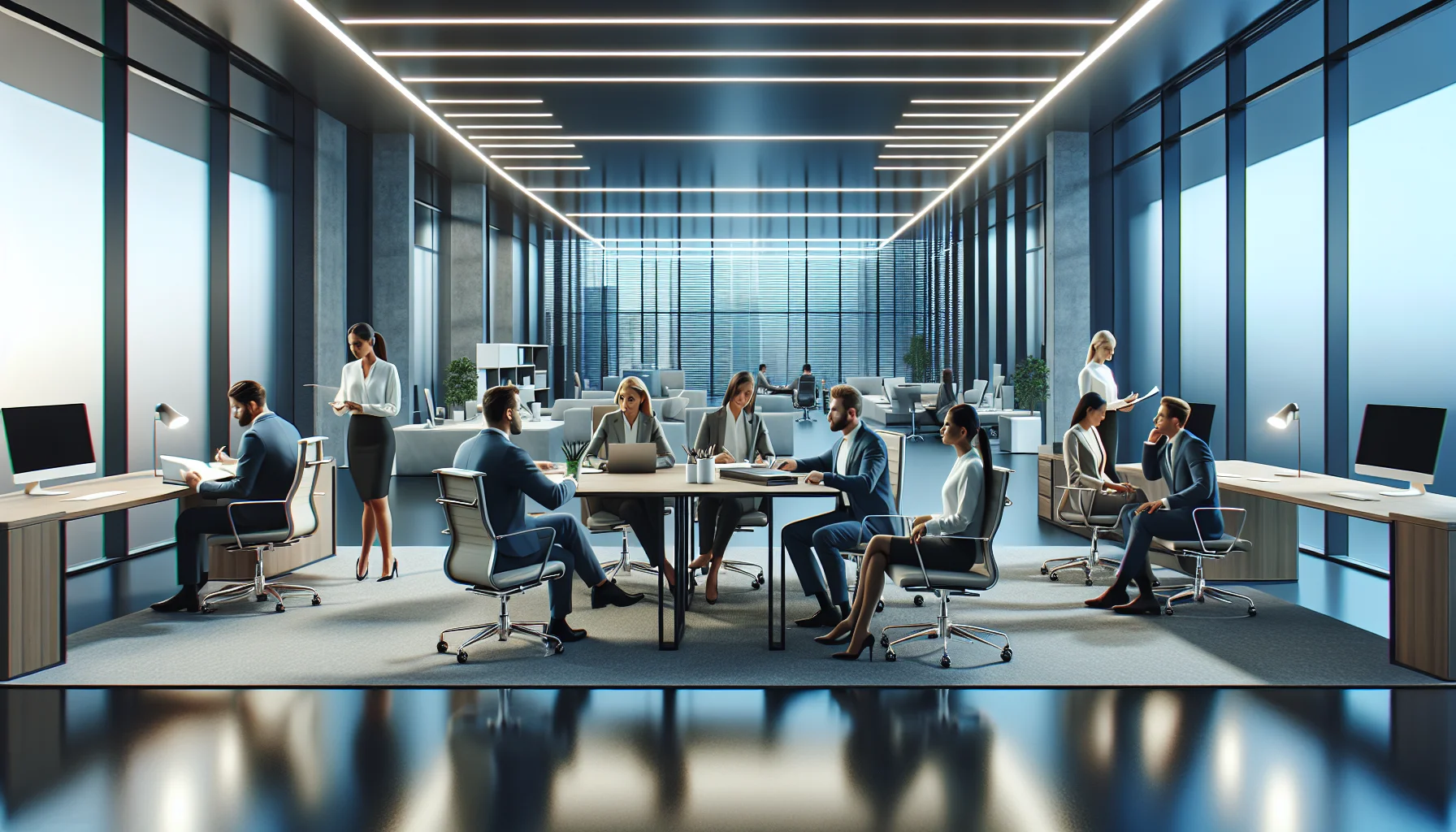 HR team reviewing employee mental health policies draft