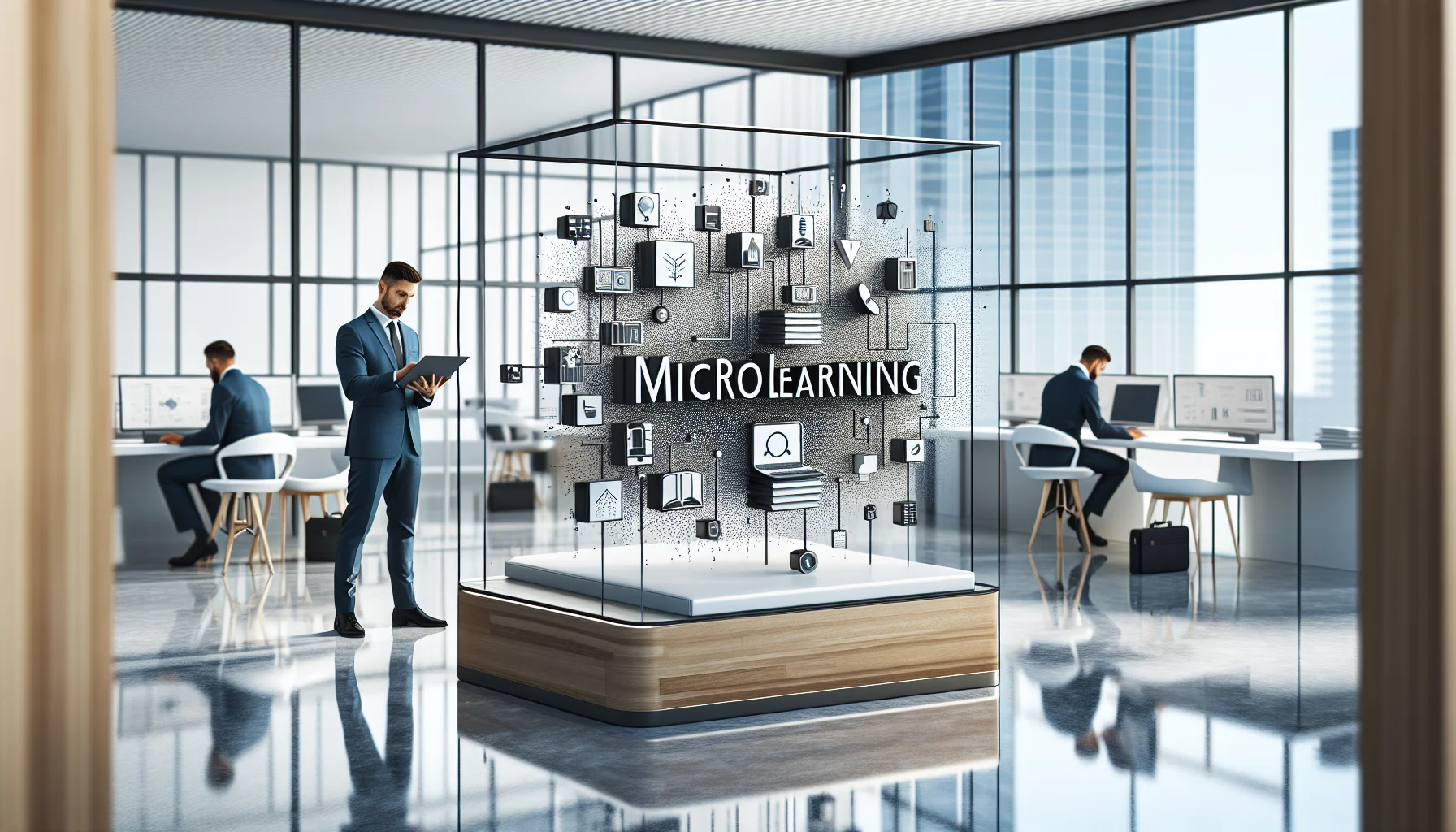 Designing Effective Microlearning workflow map on tablet screen