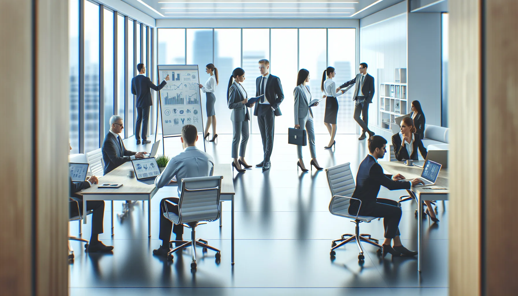 Managers using dashboard to track performance management problems metrics