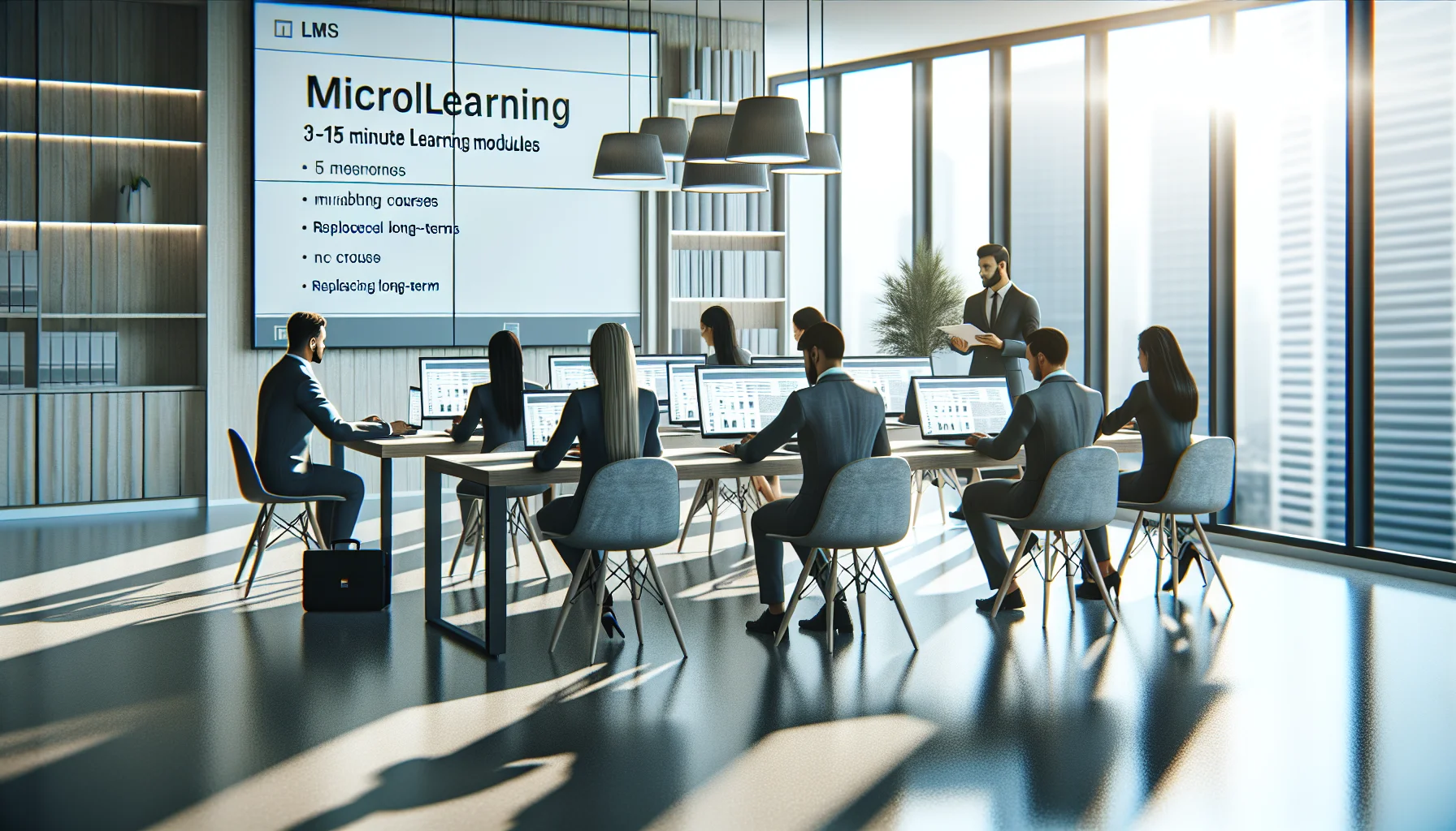 Learner using microlearning LMS on mobile for short modules