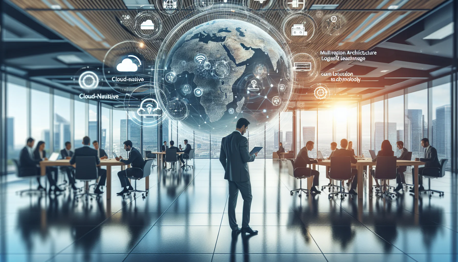 Engineers using telecom LMS on mobile devices in the field