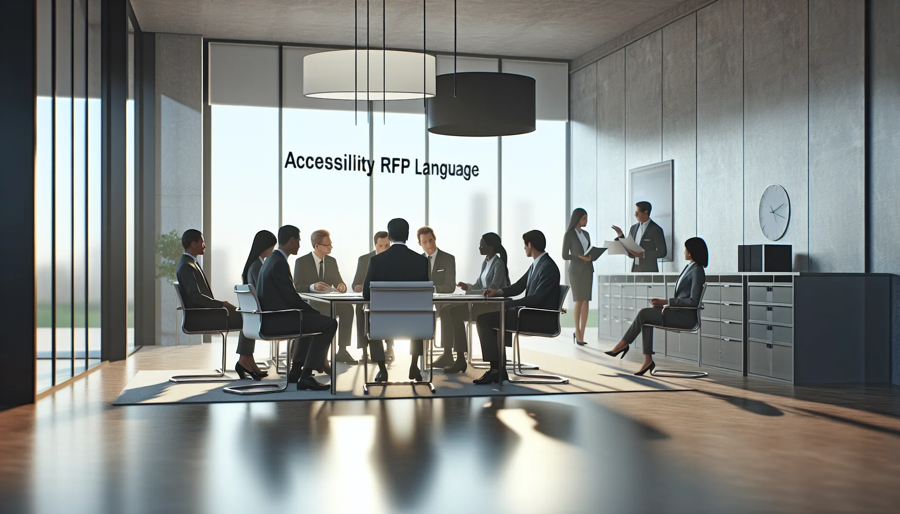 Procurement team reviewing accessibility RFP language and WCAG checklist