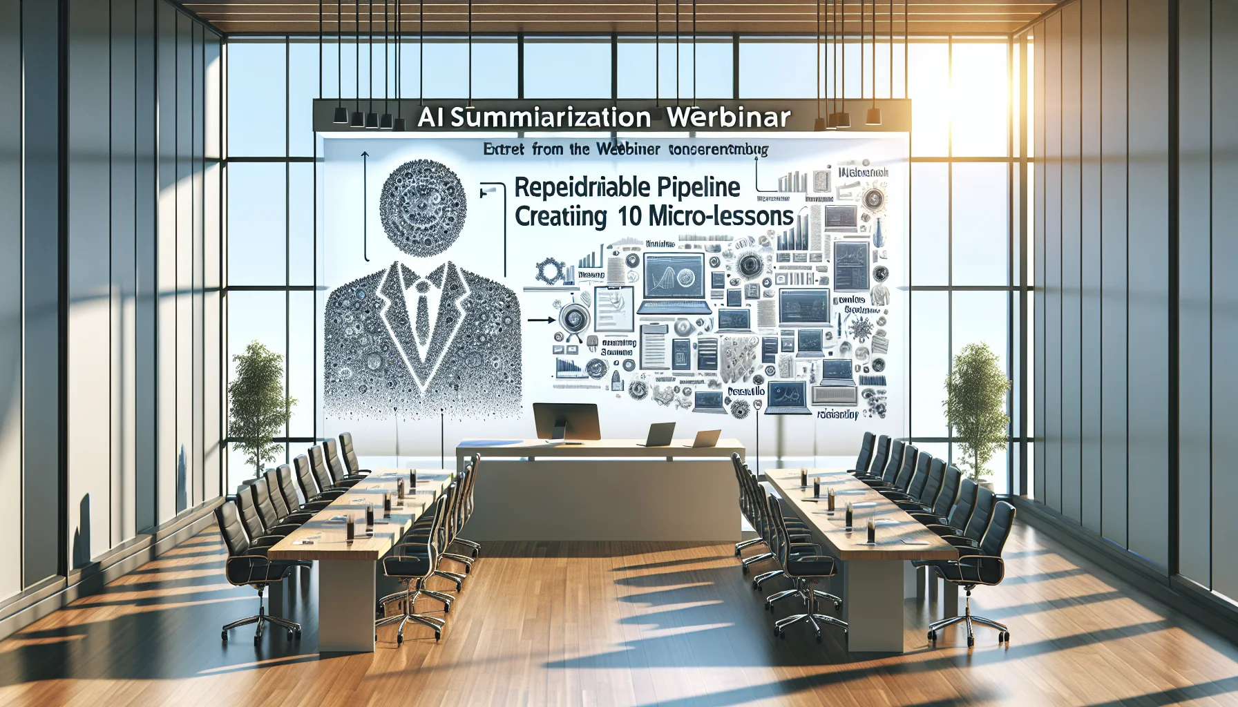 Team reviewing AI summarization webinar output and teachable moments