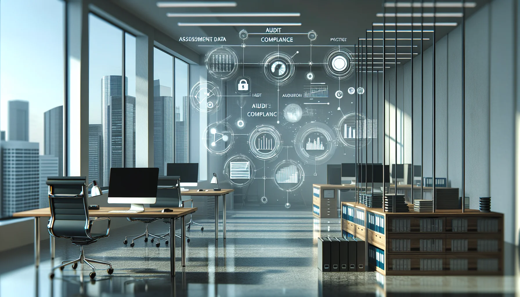 Auditor reviewing assessment data for audits in report dashboard