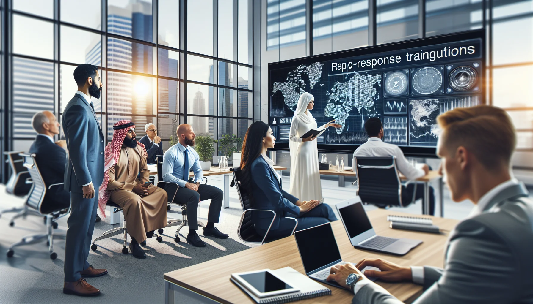 Compliance training for disruptions playbook on laptop screen