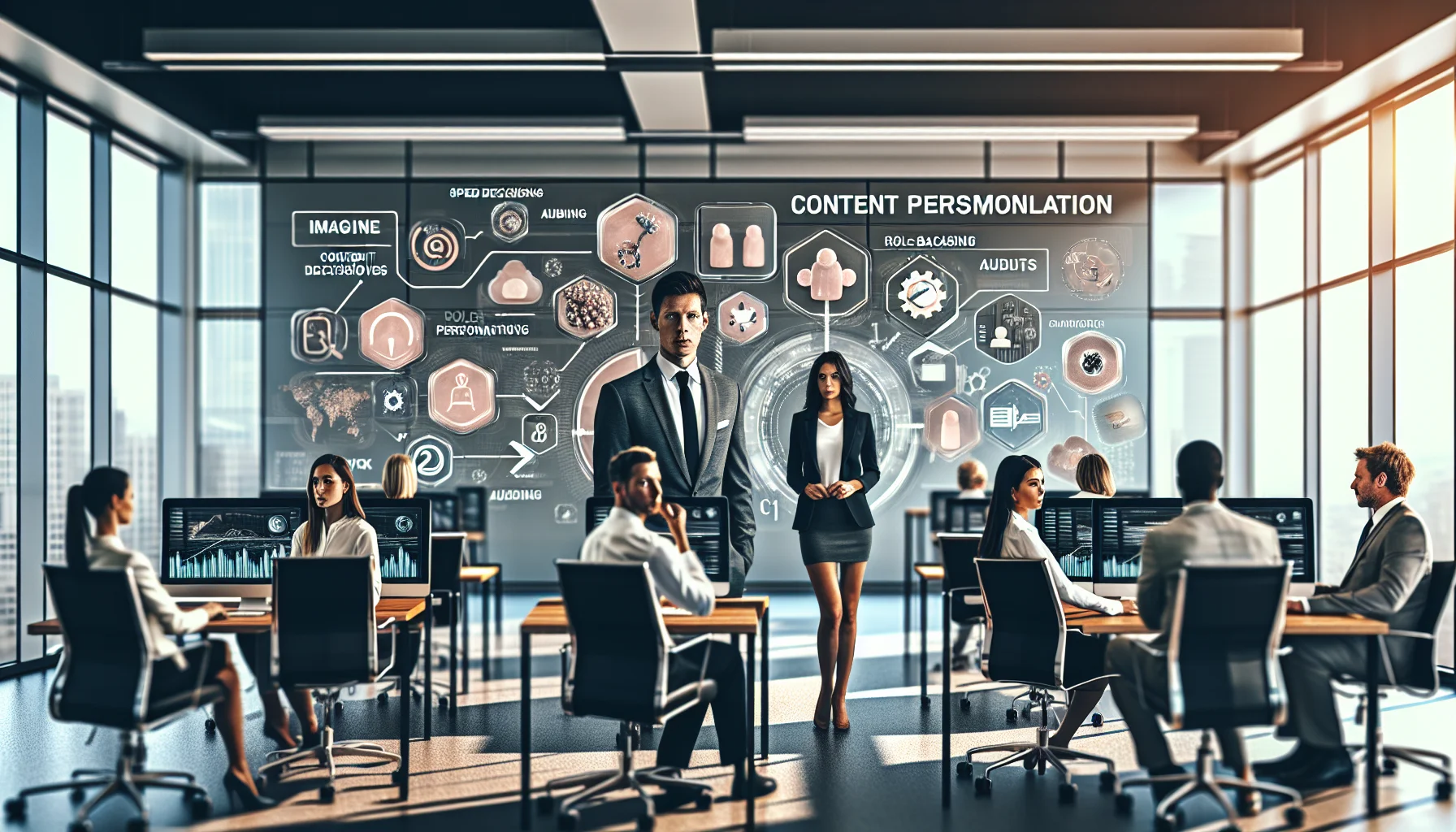 Personalized dashboard showing content personalization for executives and compliance