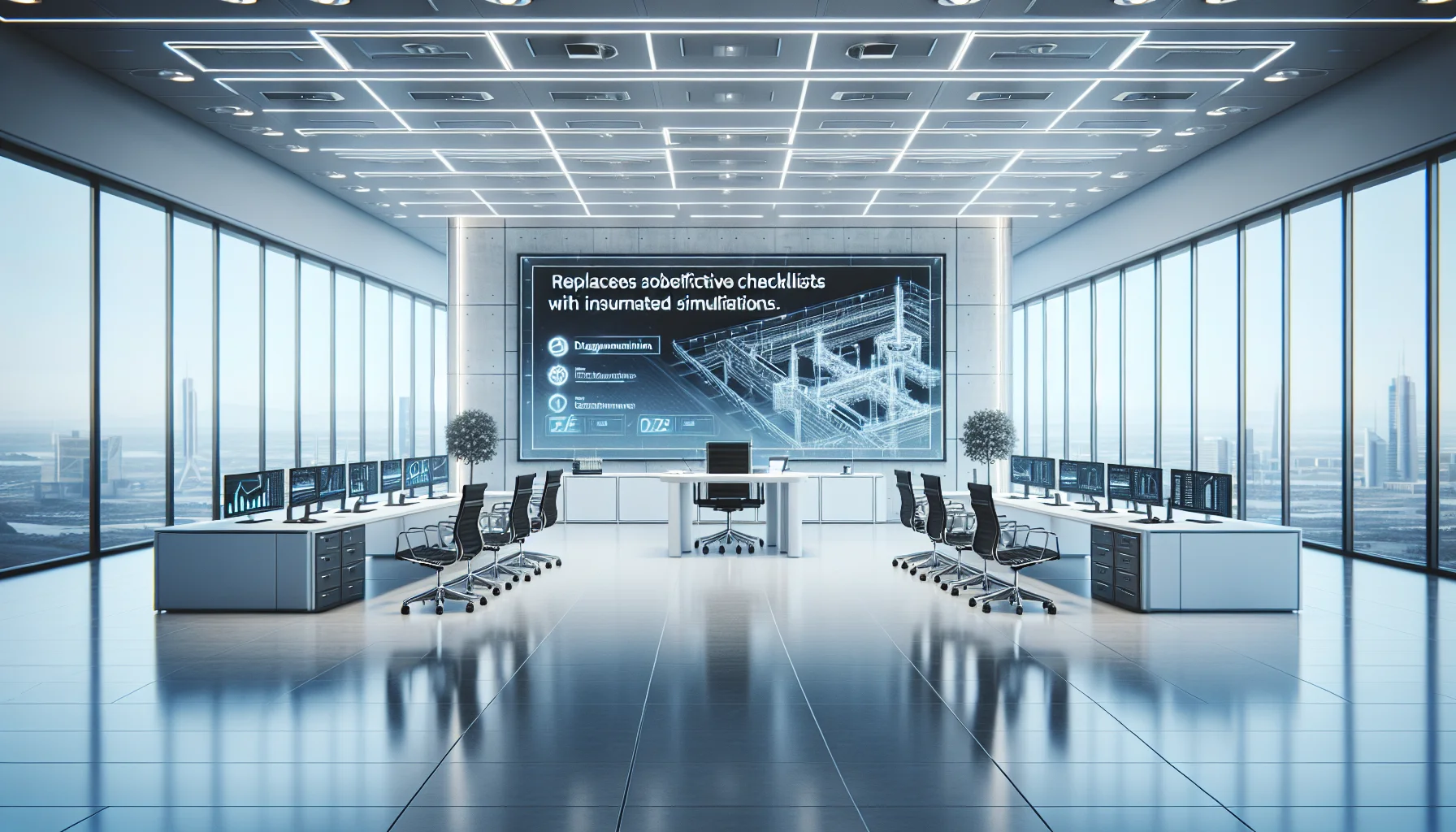 Simulation dashboard showing digital twin certification telemetry and assessment