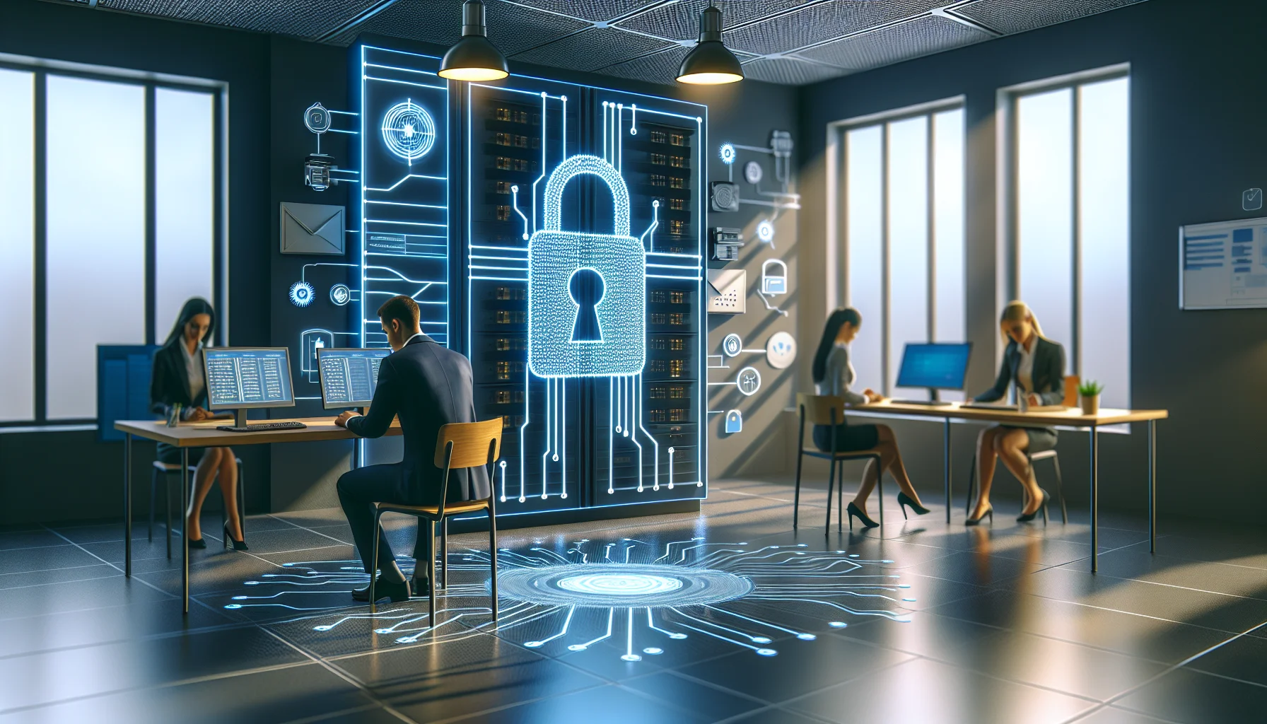 School IT team reviewing AI tutor privacy and student data security