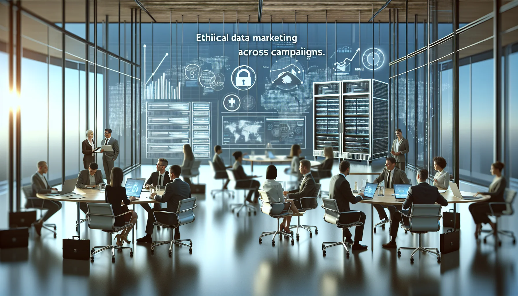 Team reviewing ethical data marketing checklist and privacy controls