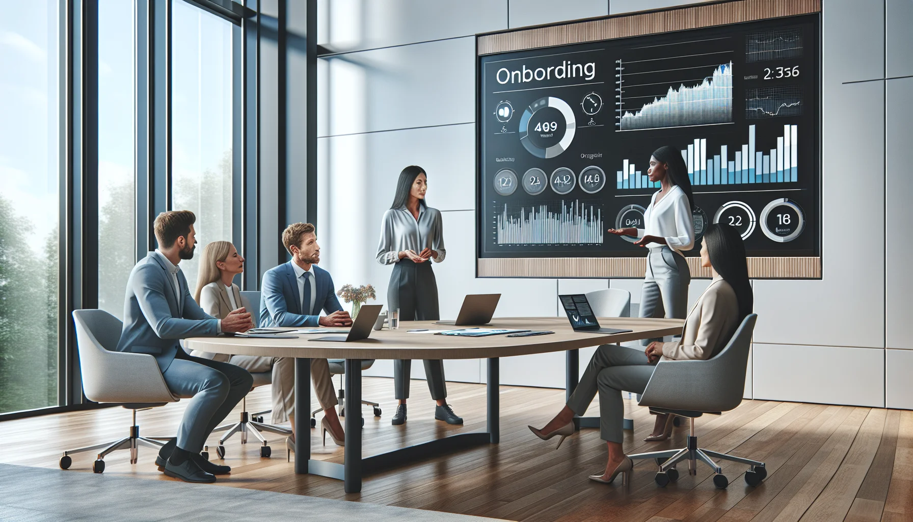 HR onboarding analytics dashboard showing cohort and funnel metrics