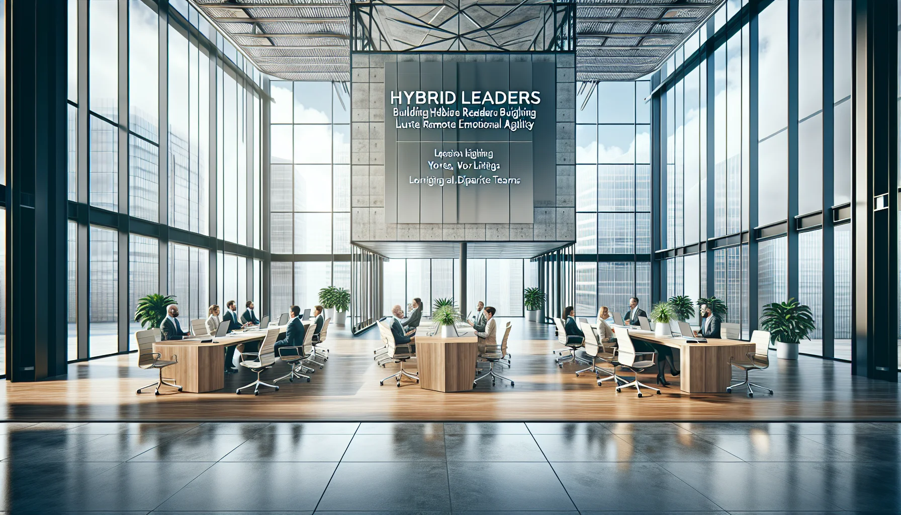 Leader facilitating remote emotional agility in virtual team meeting