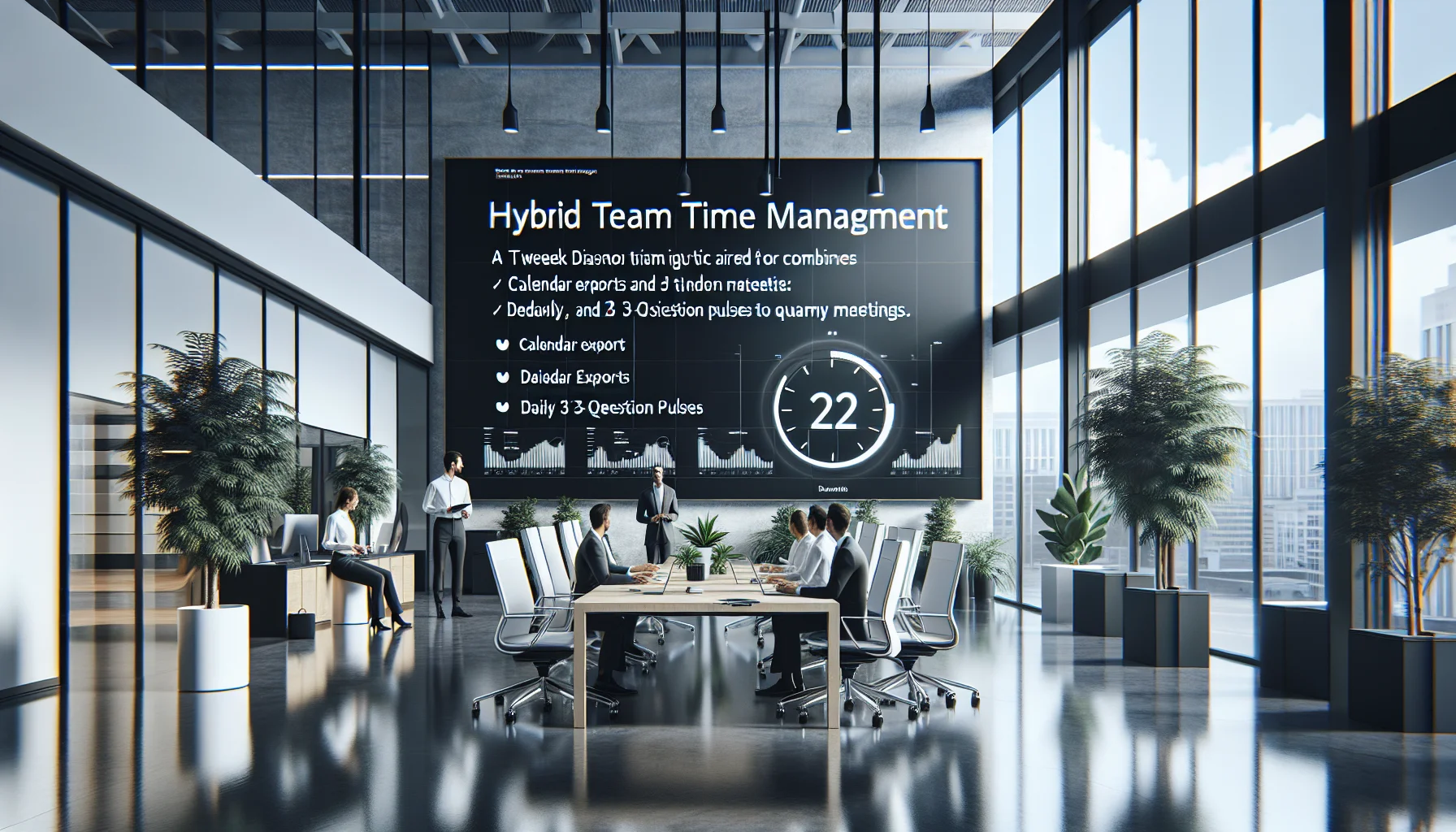 Hybrid team time management dashboard with calendar analytics