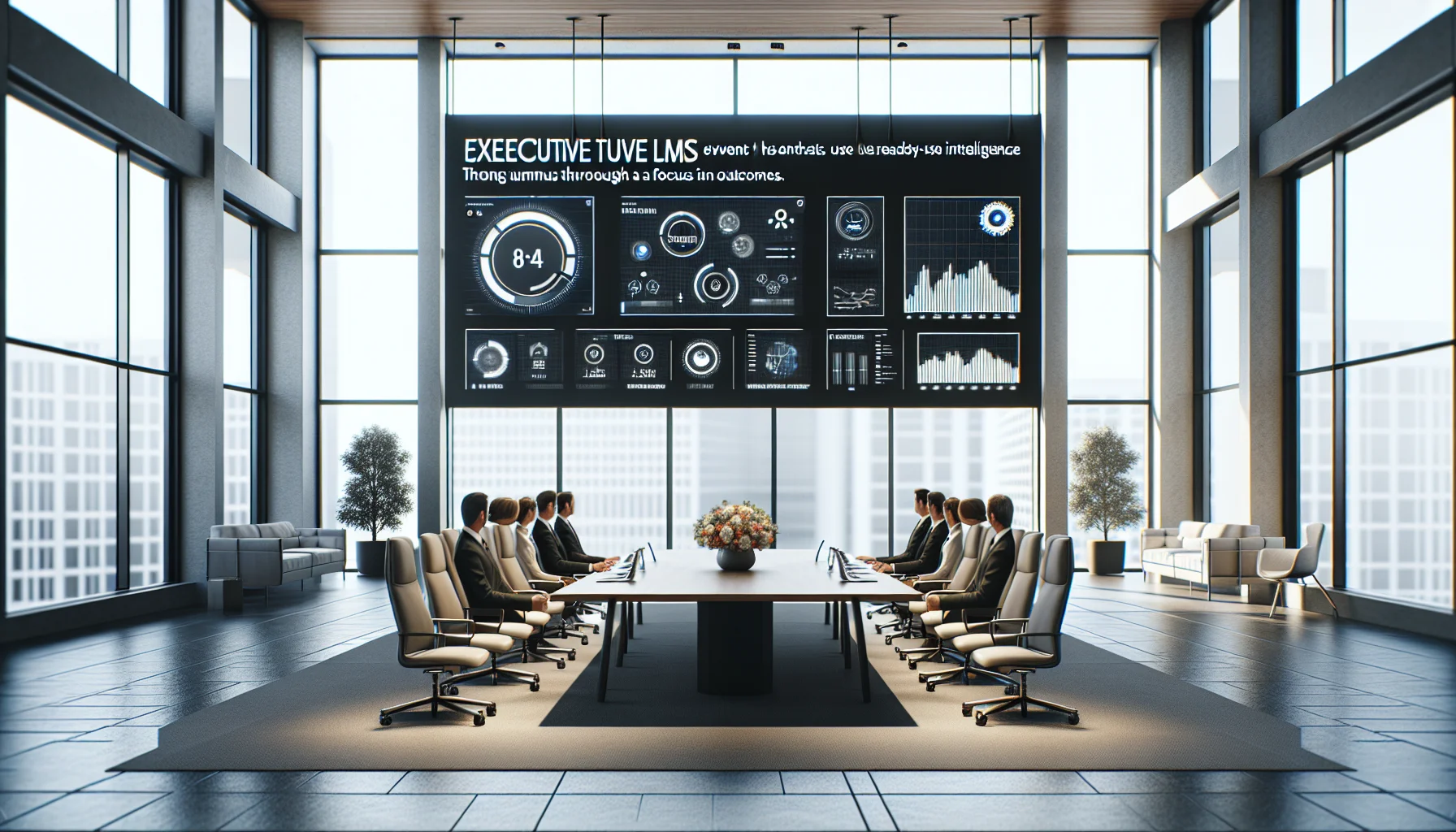 Instructor reviewing learning data visualization on LMS predictive dashboard