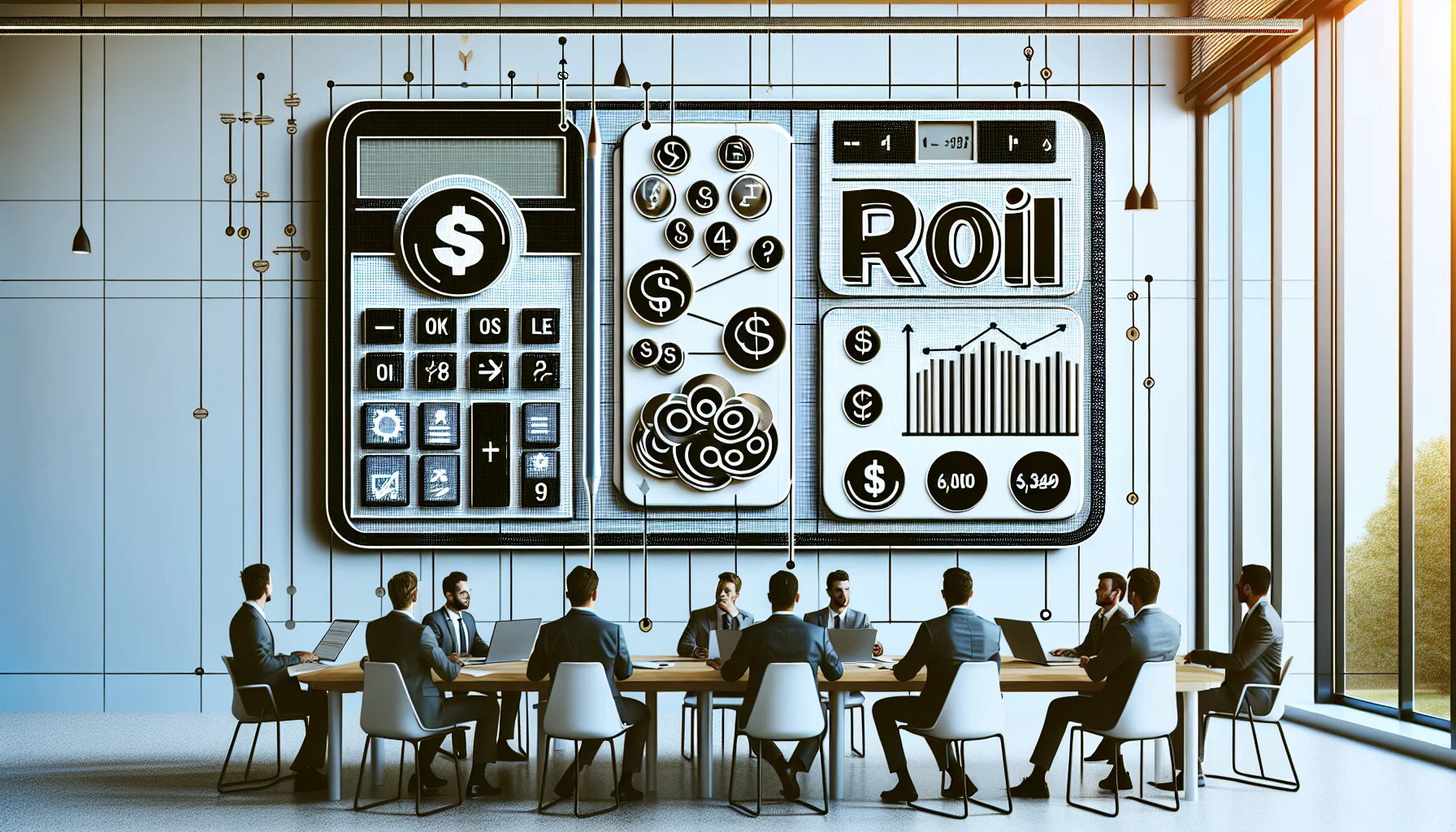 Team reviewing LMS ROI dashboard and training metrics