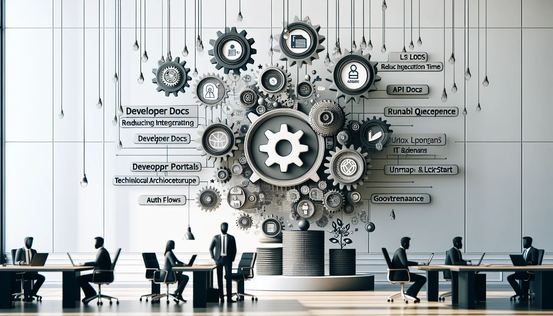 Developers using LMS developer docs on a portal interface
