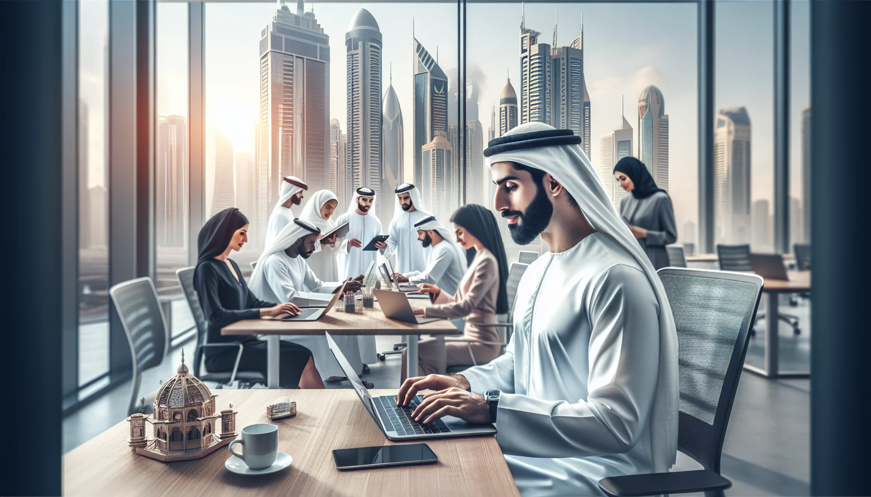L&D team reviewing localized learning UAE microlearning templates and scripts