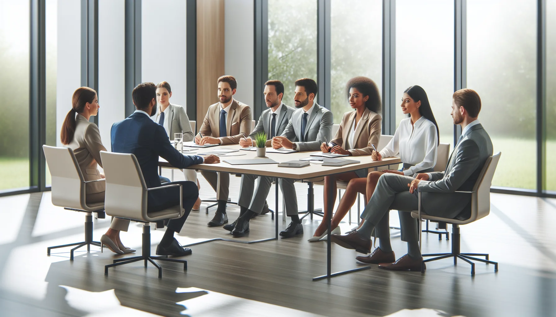 Manager conducting manager stay interviews with employee, taking notes