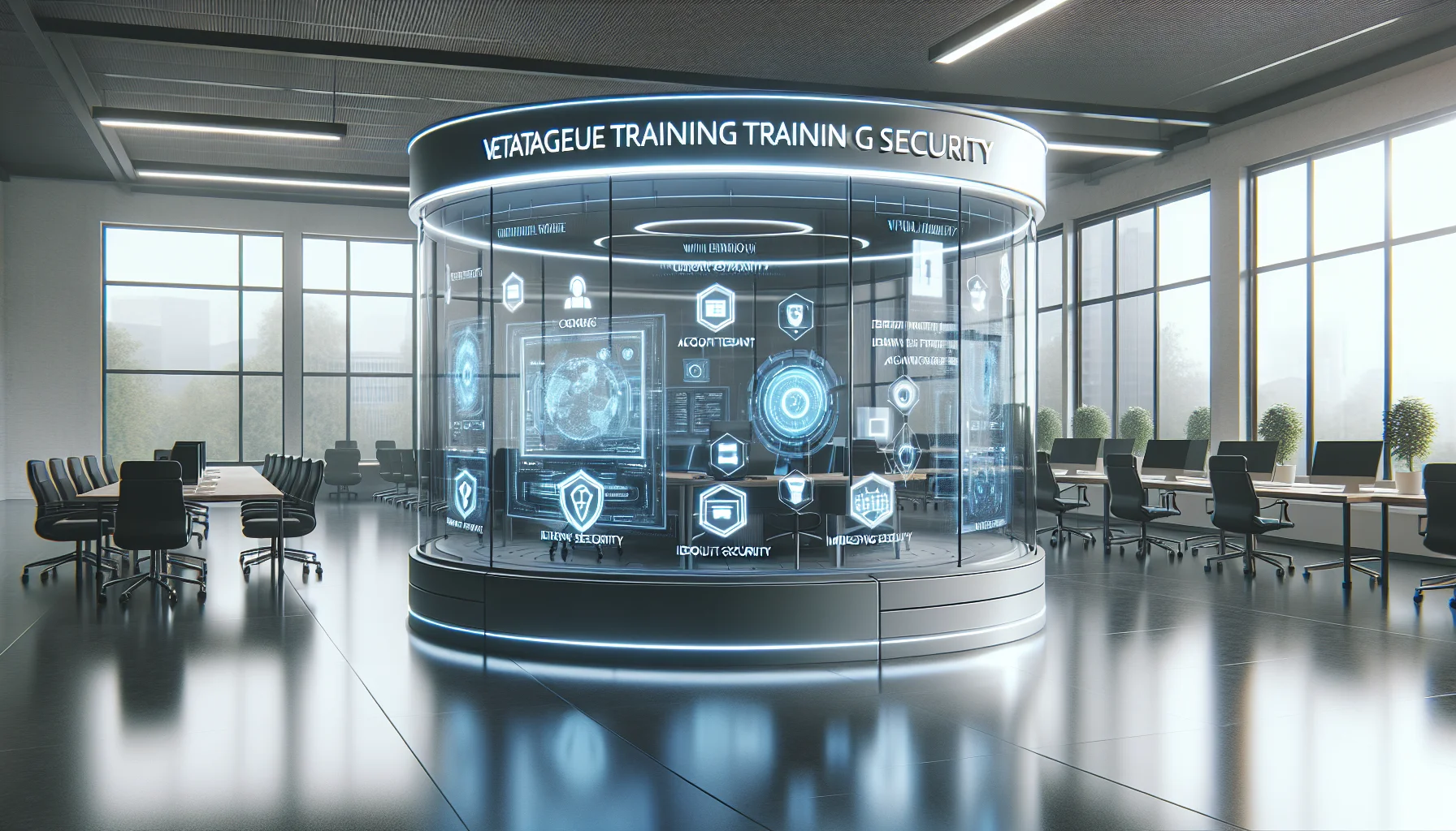 Team reviewing metaverse training security checklist on screen