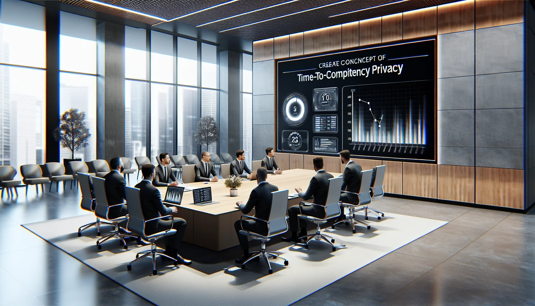 L&D team reviewing time-to-competency privacy controls on laptop