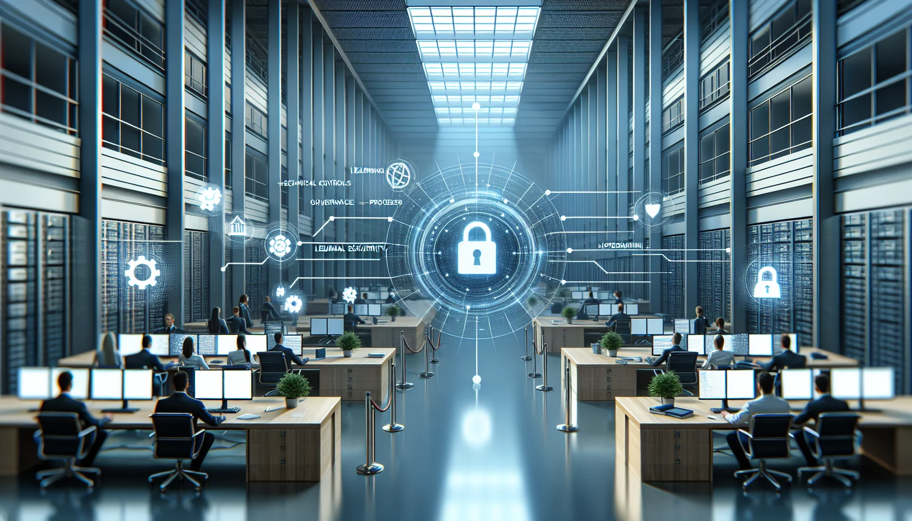 IT team reviewing LMS security and data protection checklist