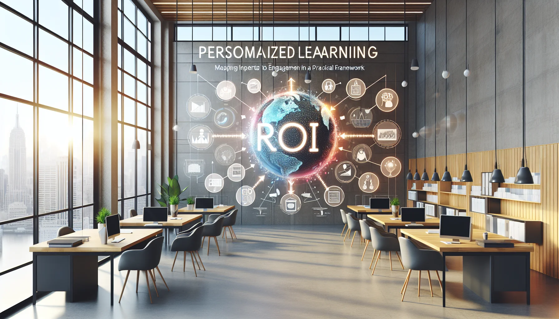 Analytics dashboard showing personalized learning ROI and engagement metrics
