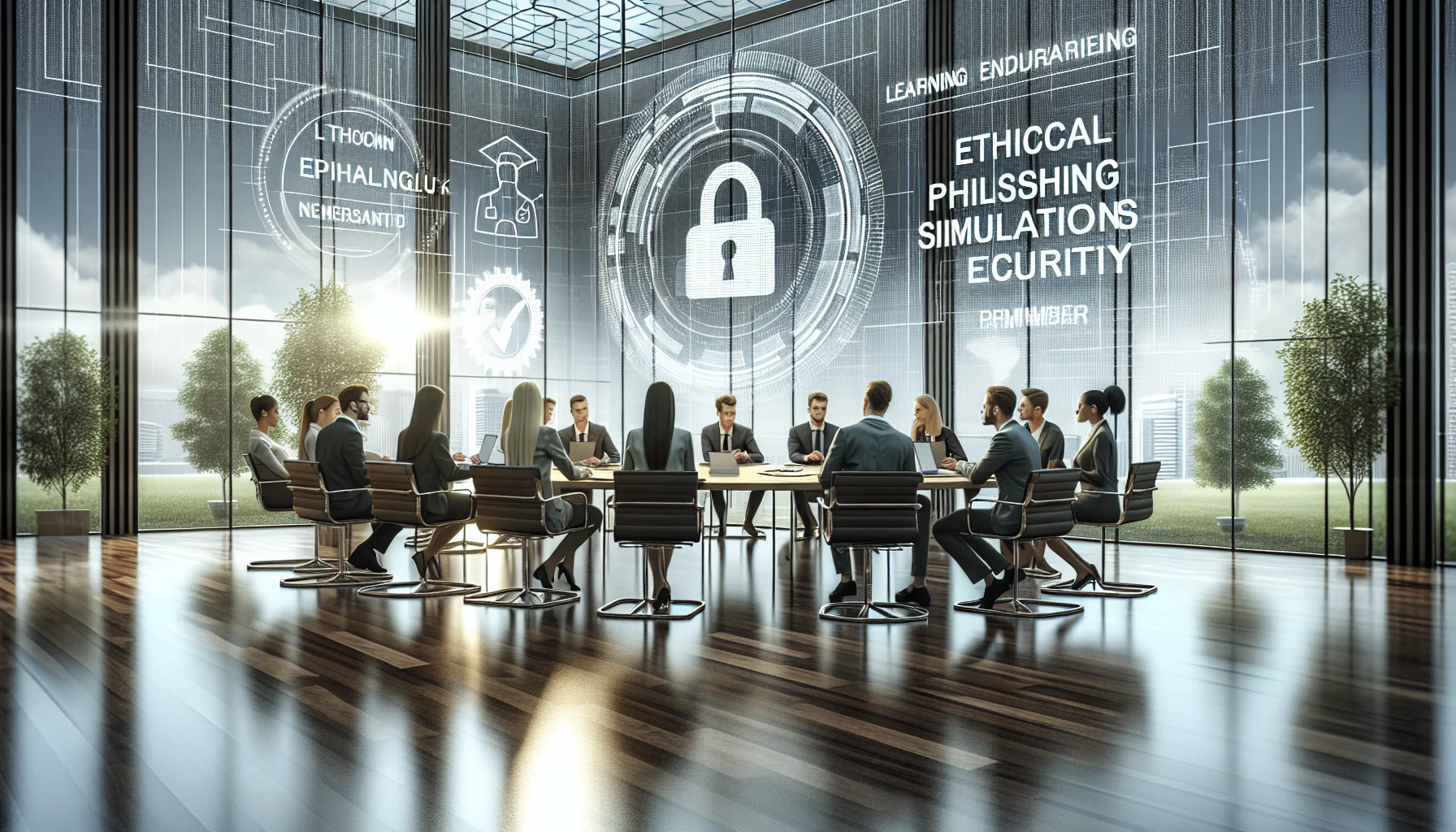 Security team reviewing phishing training best practices checklist on laptop