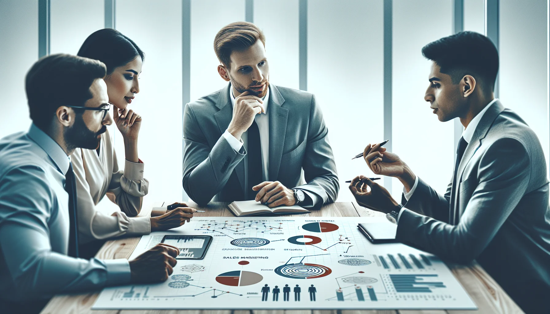 Team planning sales marketing alignment with single CTA