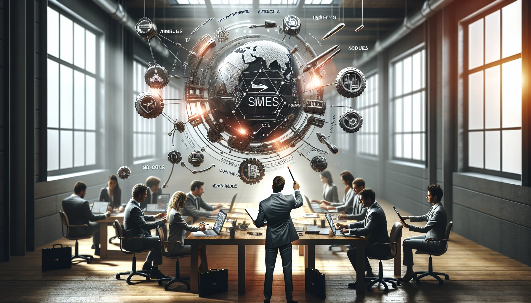 SME building a modular course in no-code authoring tools interface
