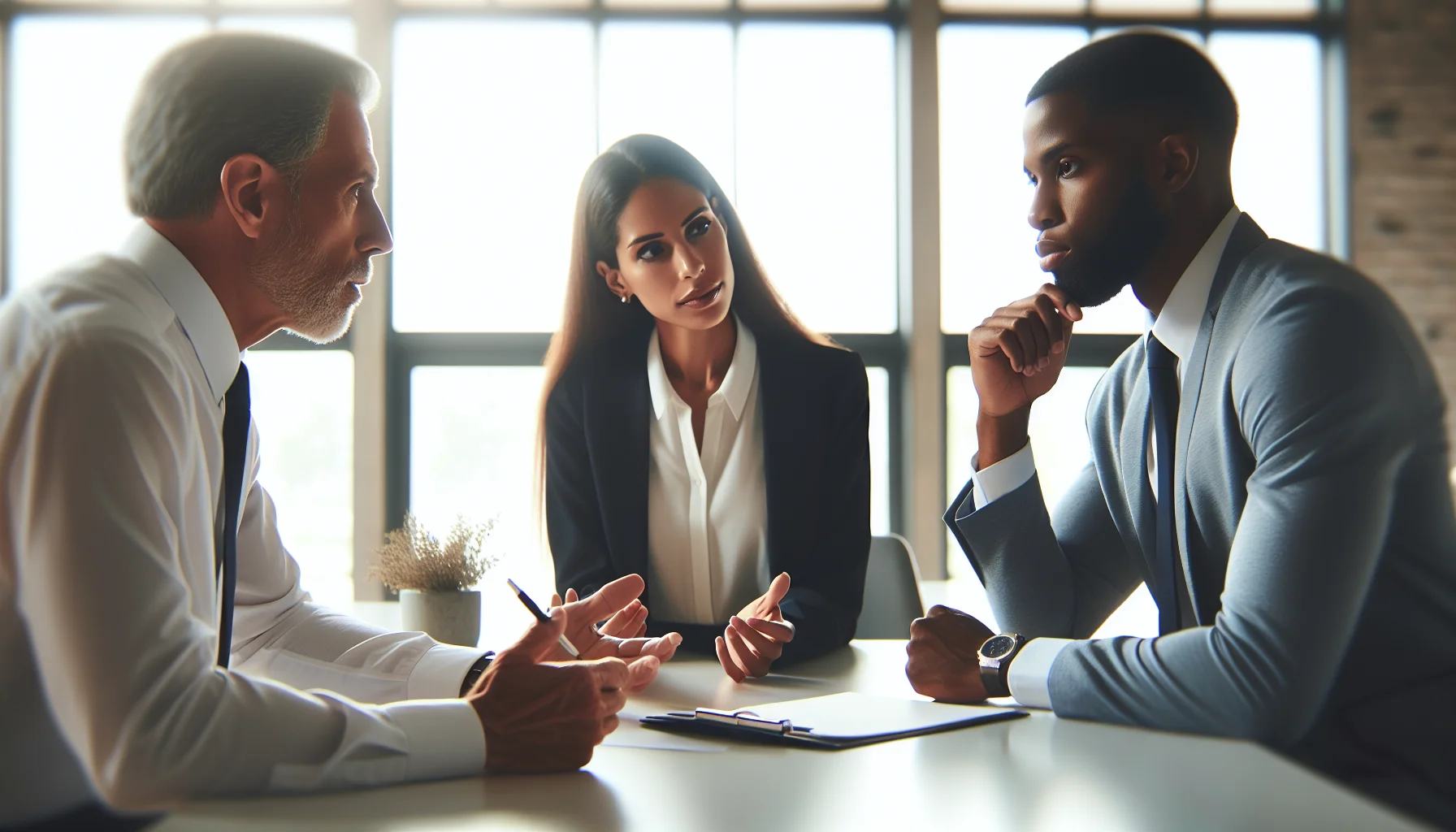 Manager practicing stay interview coaching script in role-play session