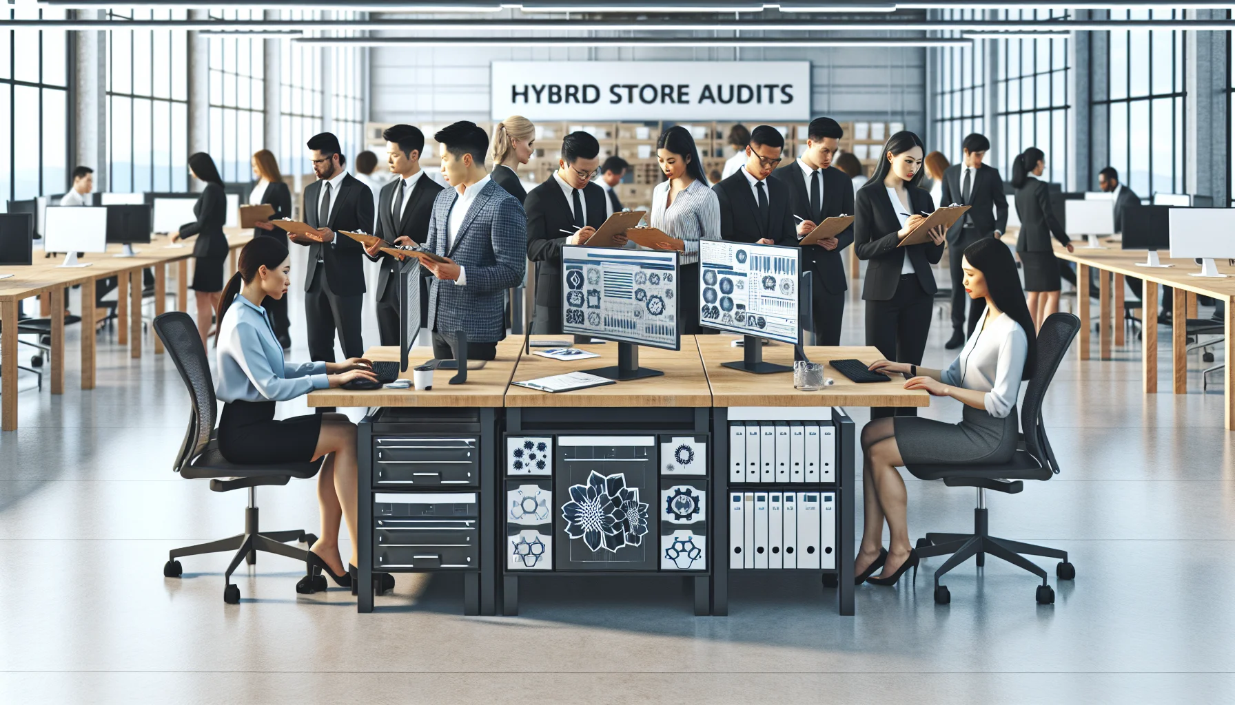 Team performing store audits with mobile portal and image verification