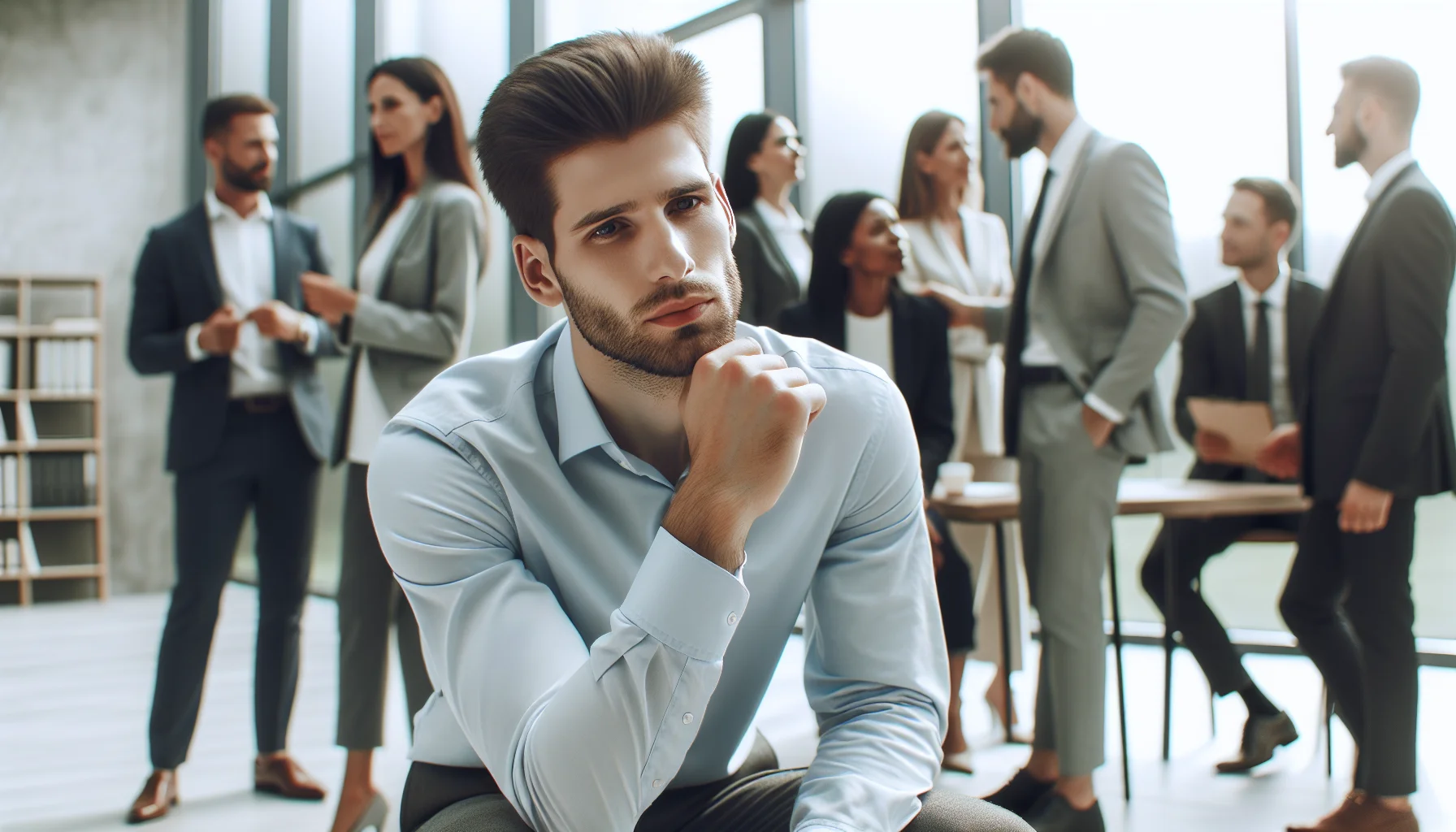 Leader practicing storytelling emotional agility with team in meeting