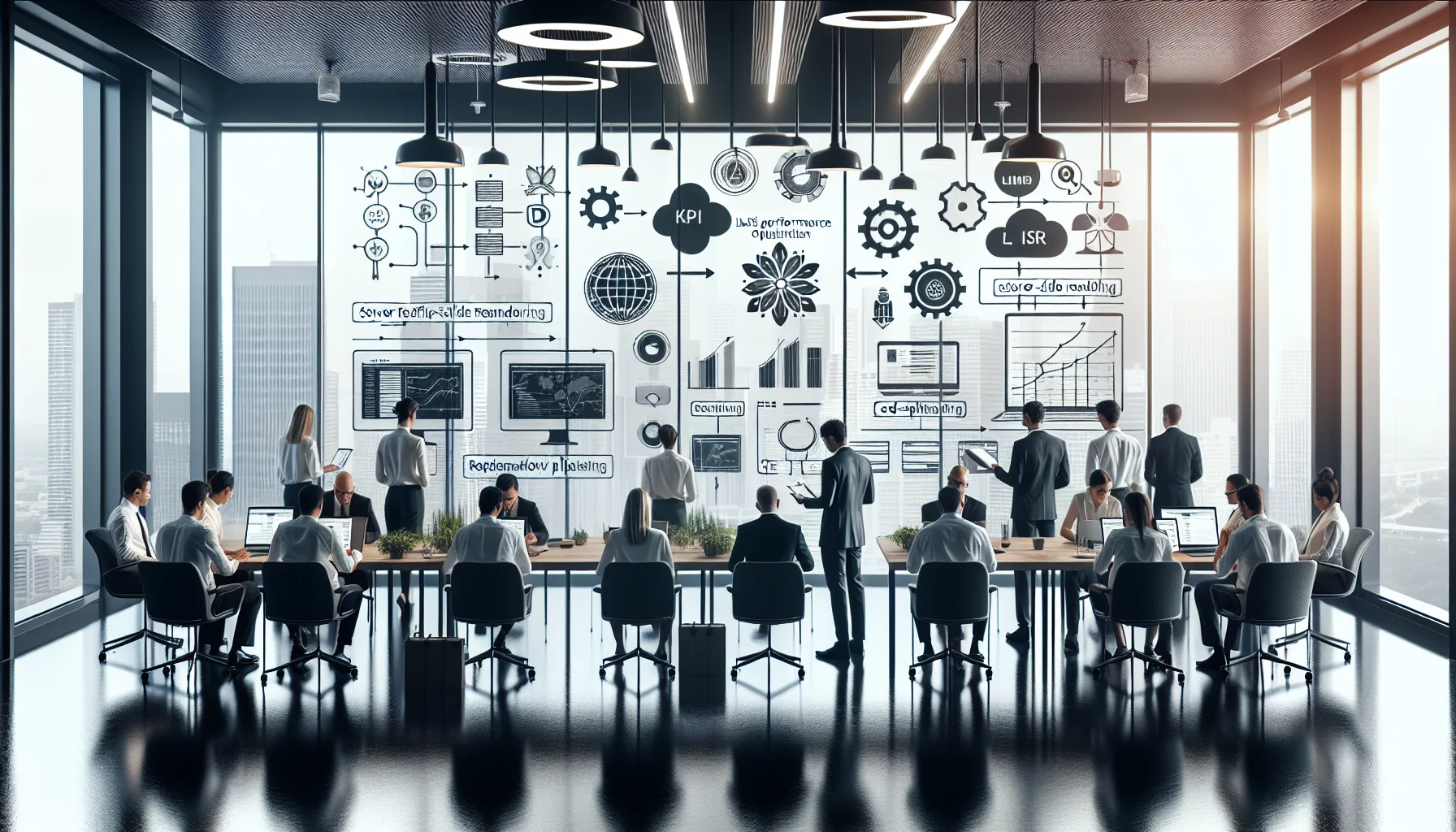 Developers reviewing headless LMS performance optimization metrics on monitor