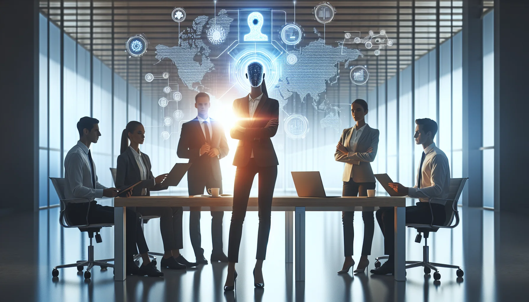 Decision makers reviewing AI safety compliance checklist for industrial co-pilots