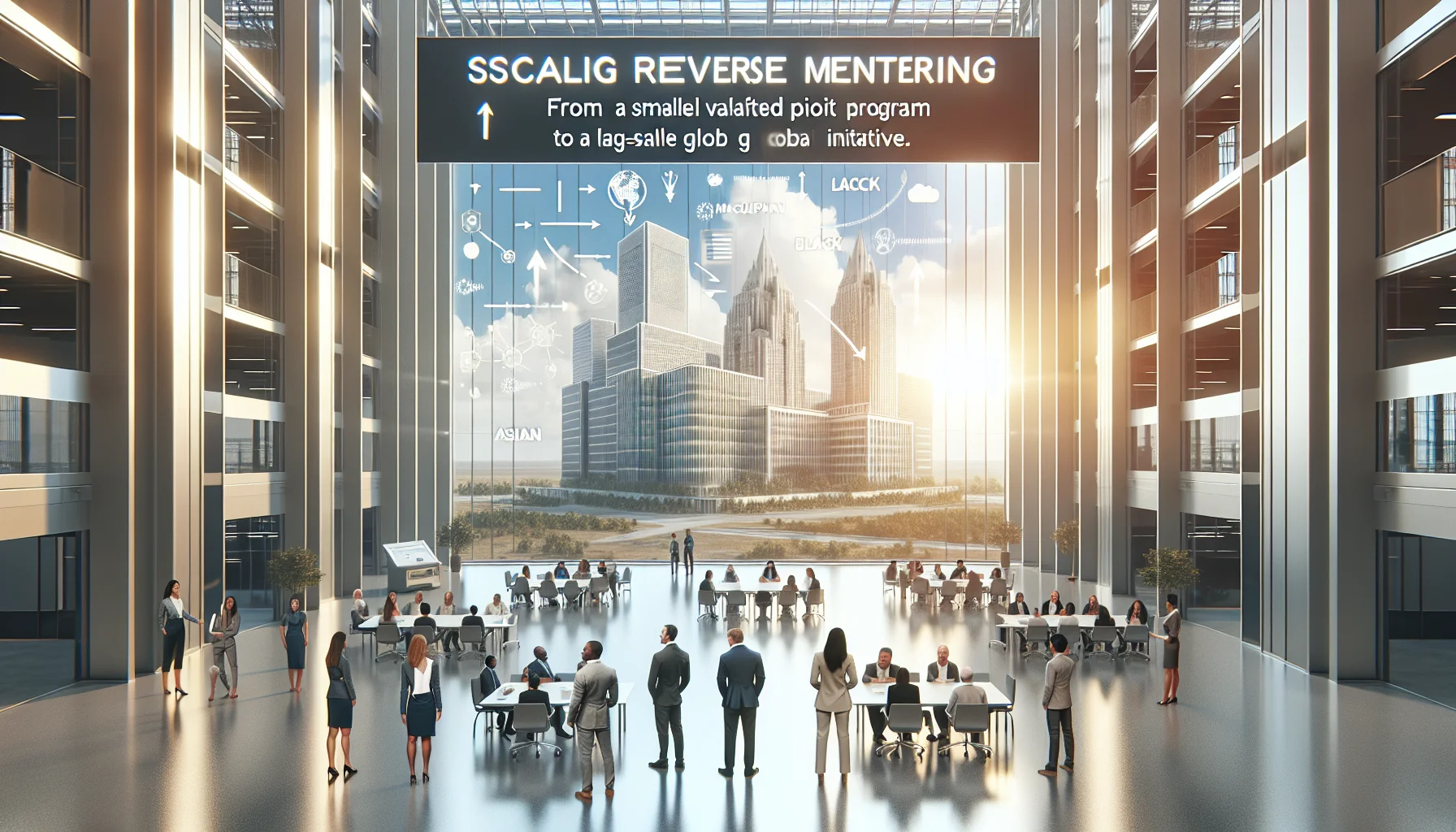 Global team planning session to scale reverse mentoring program