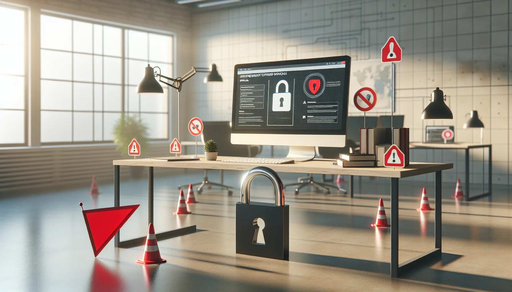 Security team reviewing LMS security red flags checklist on laptop