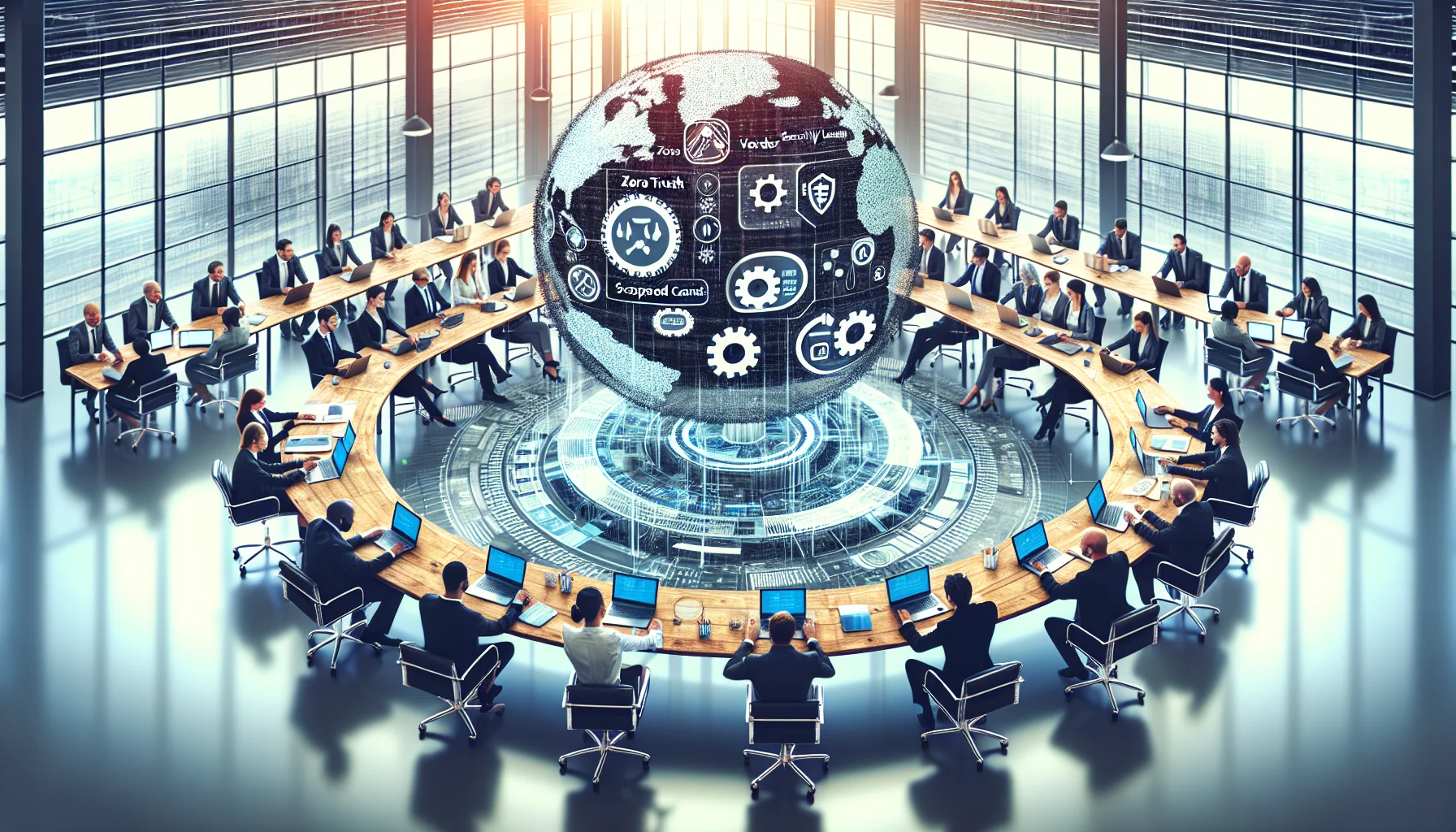 Team reviewing controls dashboard for third-party vendor risk L&D