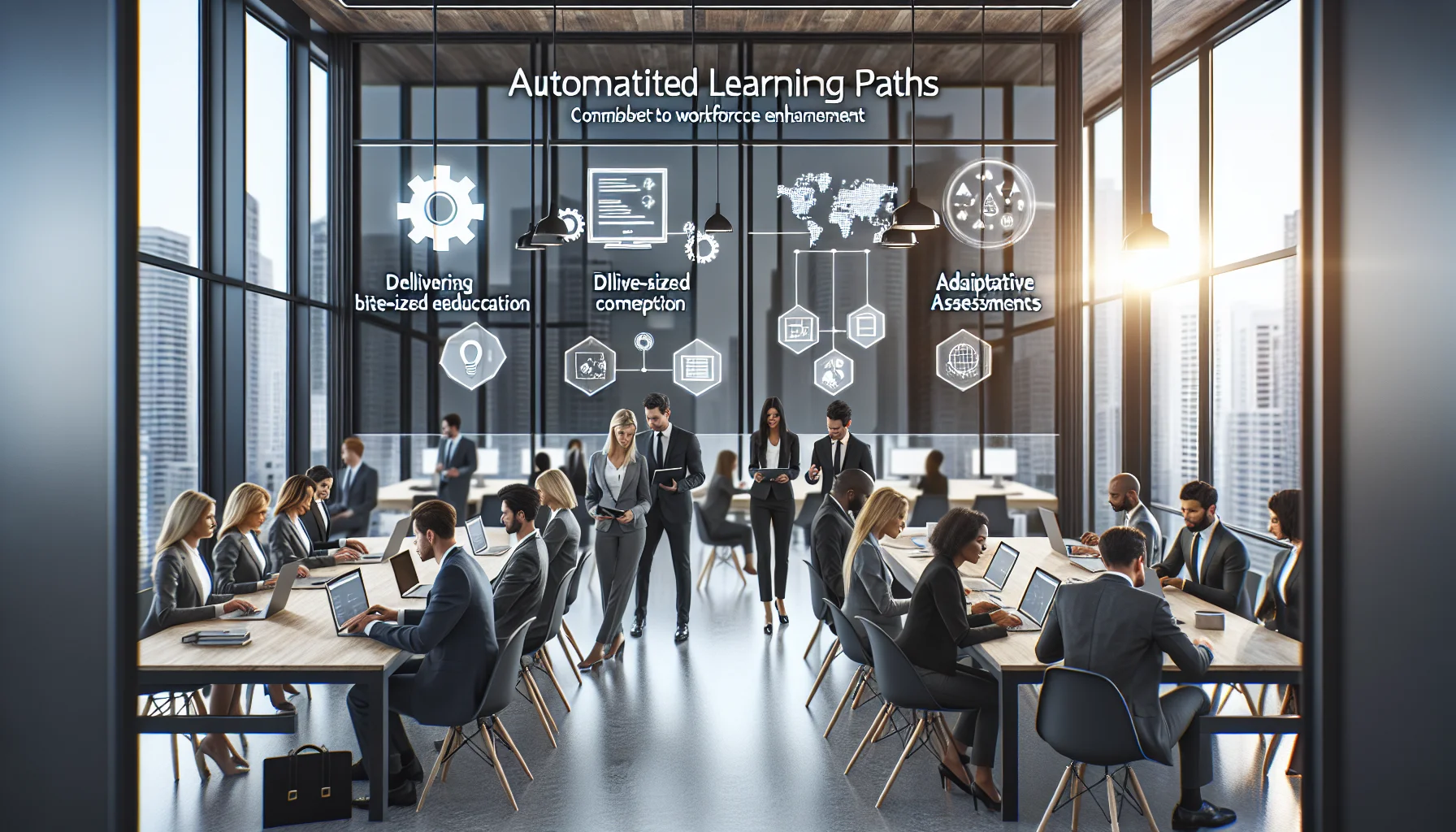 Dashboard showing automated learning paths and Emiratization advantage metrics