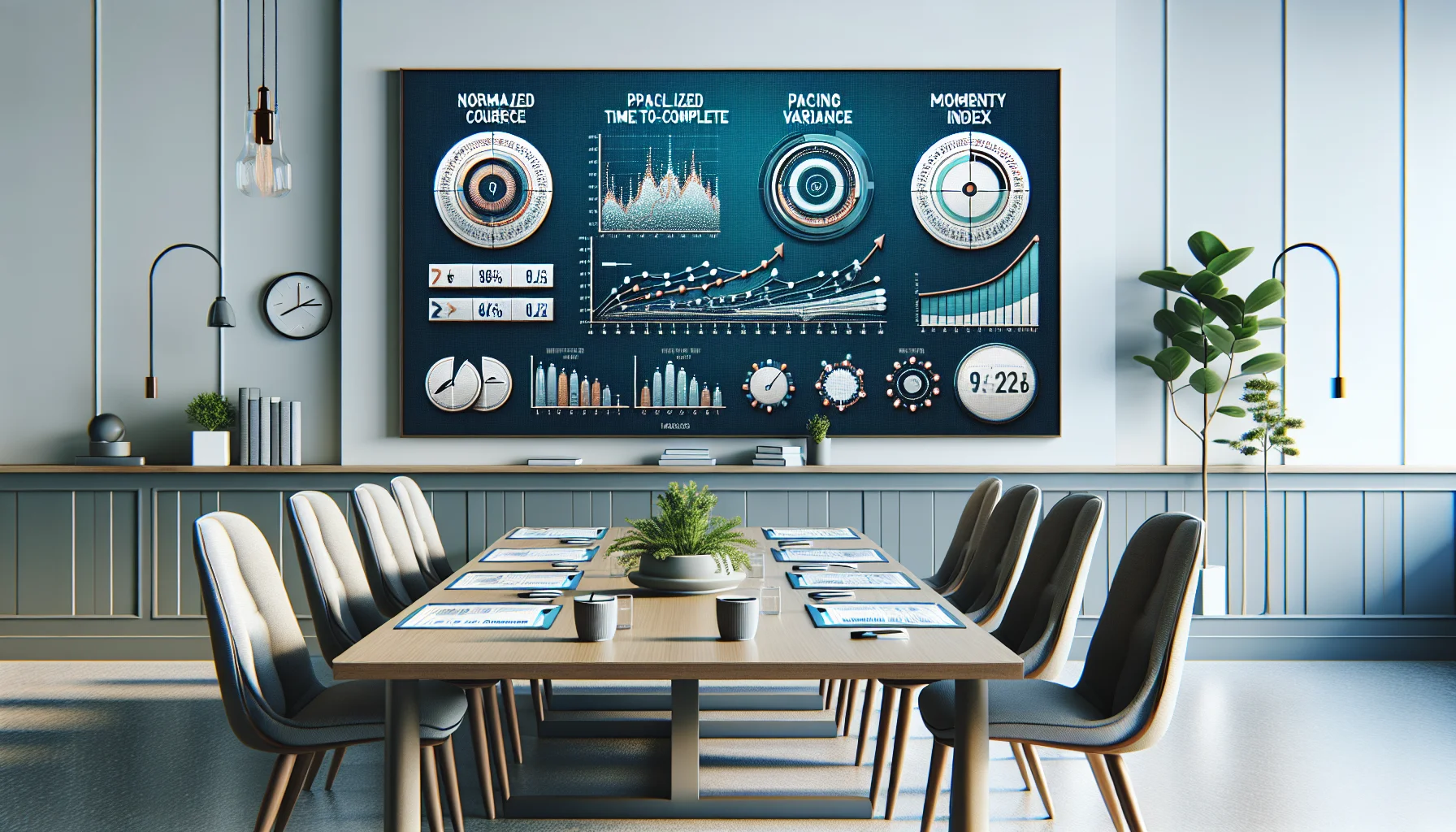 HR analyst reviewing course pacing metrics dashboard on laptop