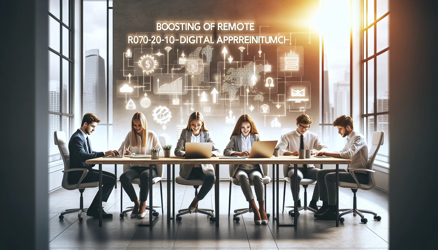 Remote team mentoring session illustrating digital apprenticeships and 70-20-10 model