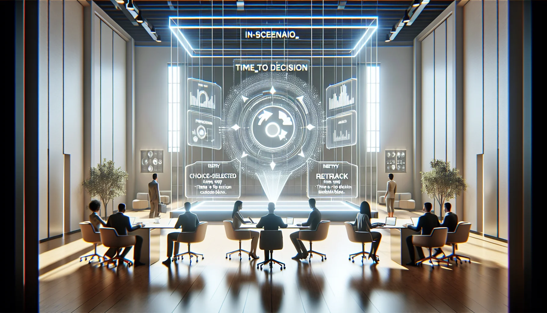Dashboard showing in-scenario analytics and behavioral signals trends