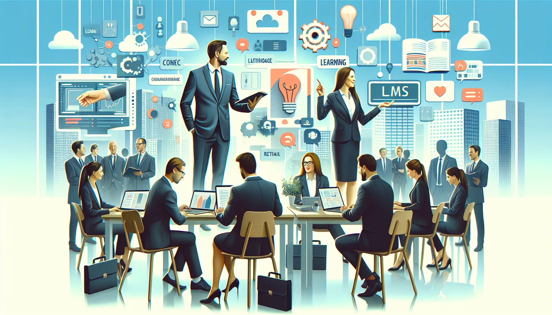 Team building a social learning case study knowledge hub in LMS