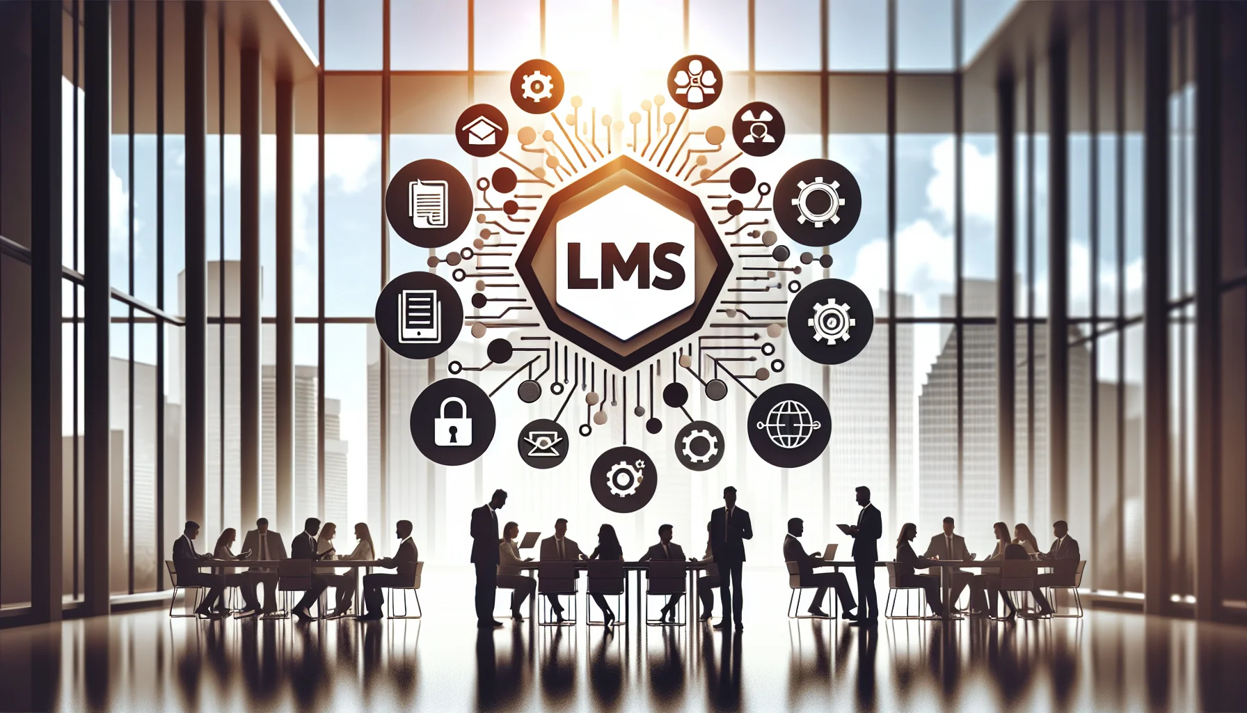 Team reviewing white-label LMS integrations architecture on laptop screen