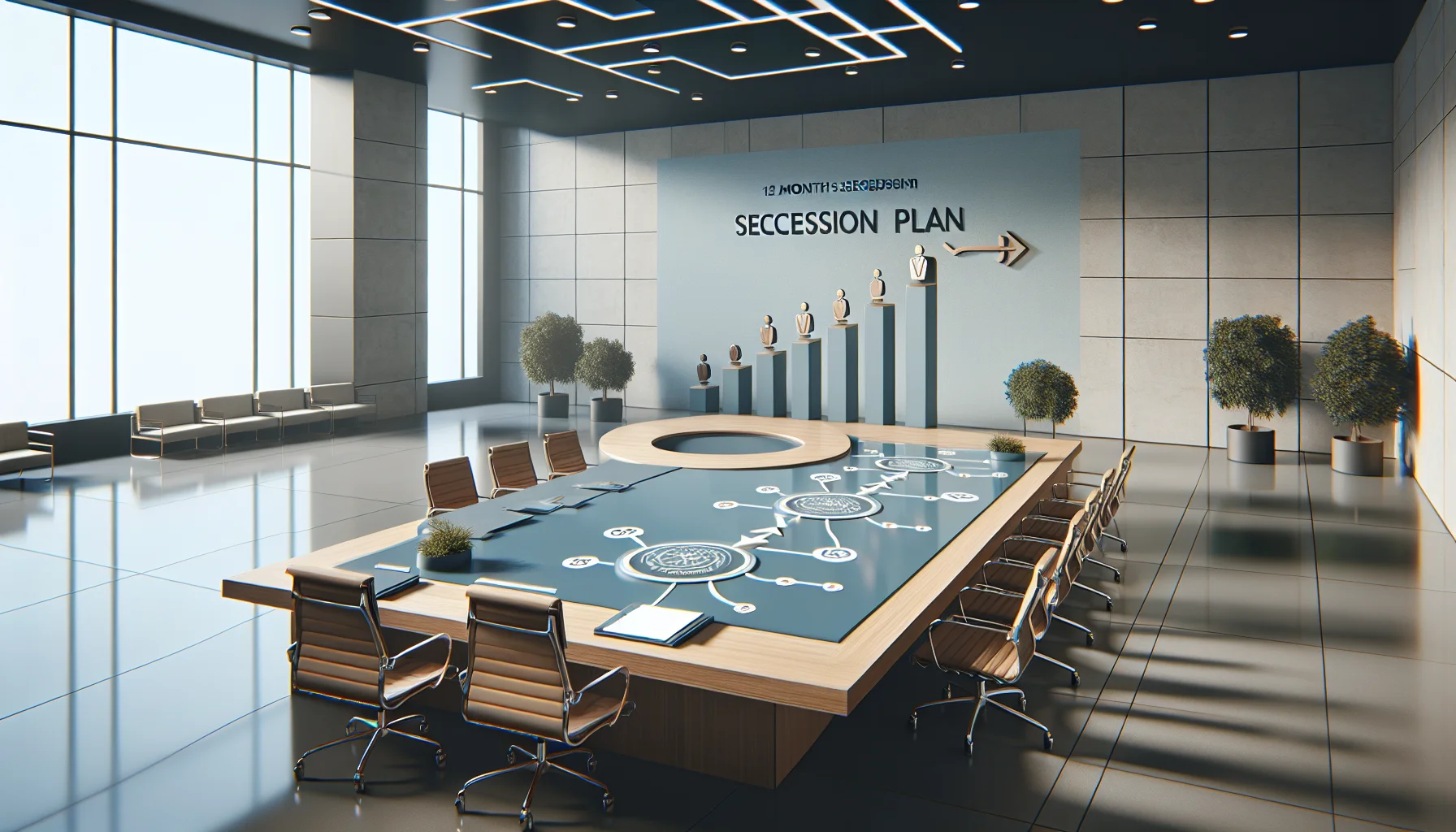 Team planning a succession planning roadmap for executive bench