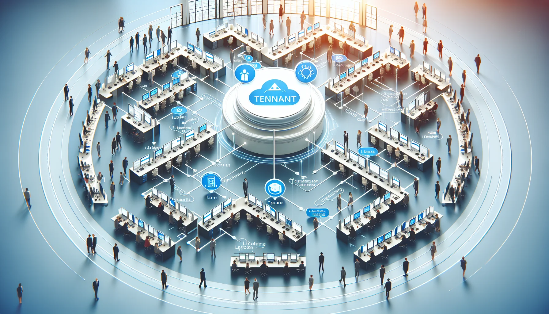Dashboard showing multi-tenant LMS tenant analytics and governance metrics