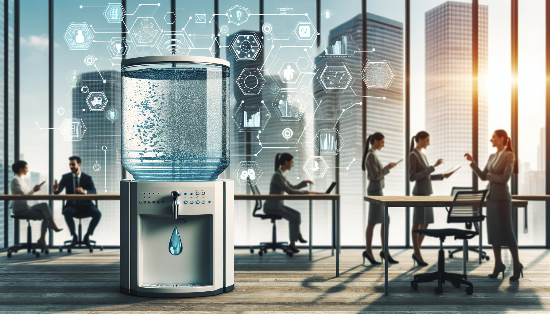 Remote team using virtual watercooler for informal workplace conversations