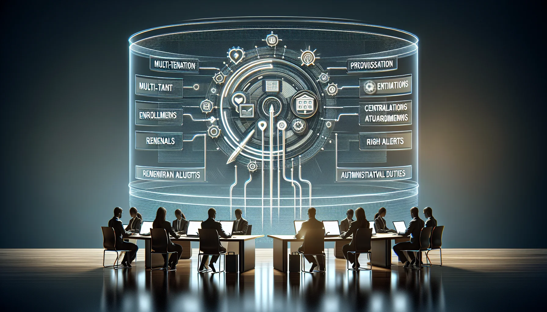 Dashboard showing automation multi-tenant LMS workflows and KPIs