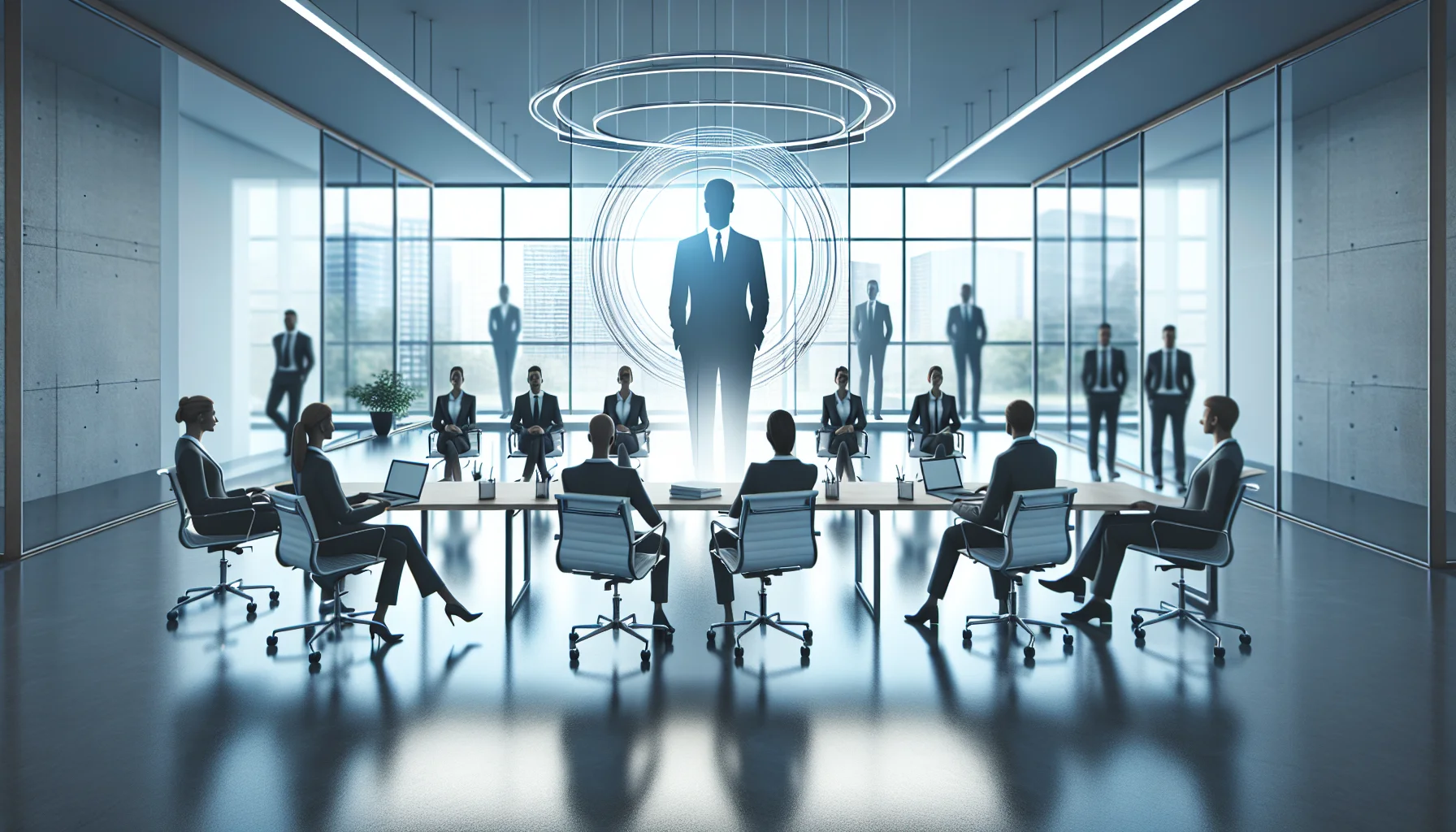 Executives delivering consistent leadership messaging to diverse team