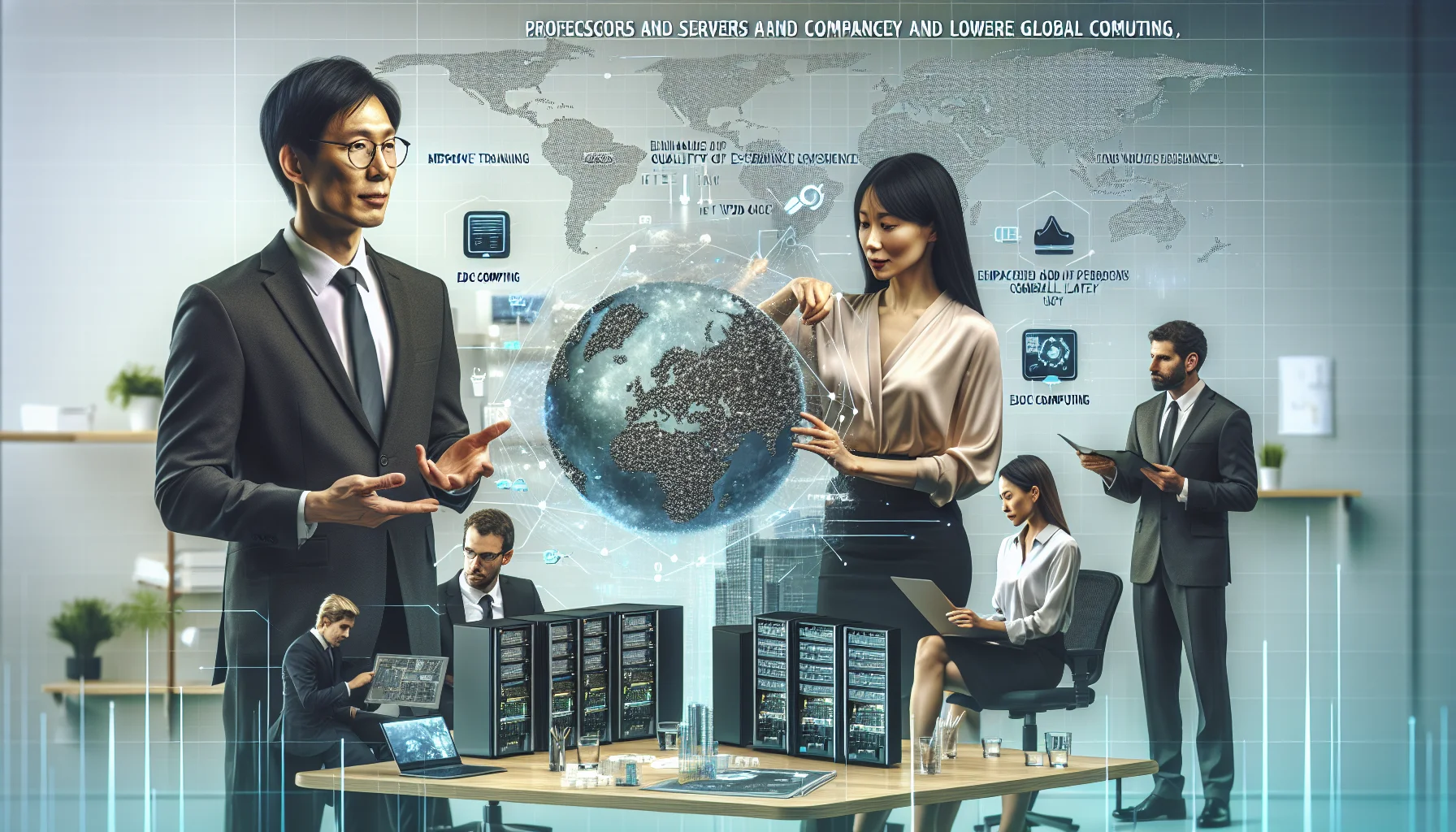 Edge computing for global training diagram showing regional edge nodes